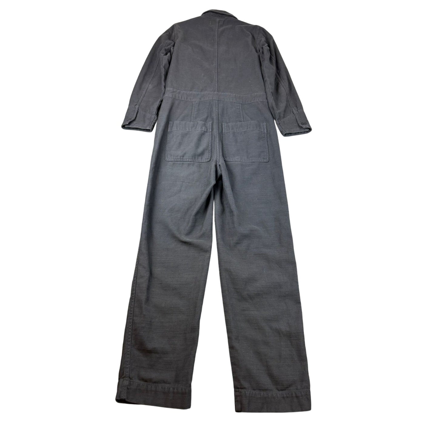 Madewell Women XXS Washed Black Utility Jumpsuit Coveralls Cotton Workwear