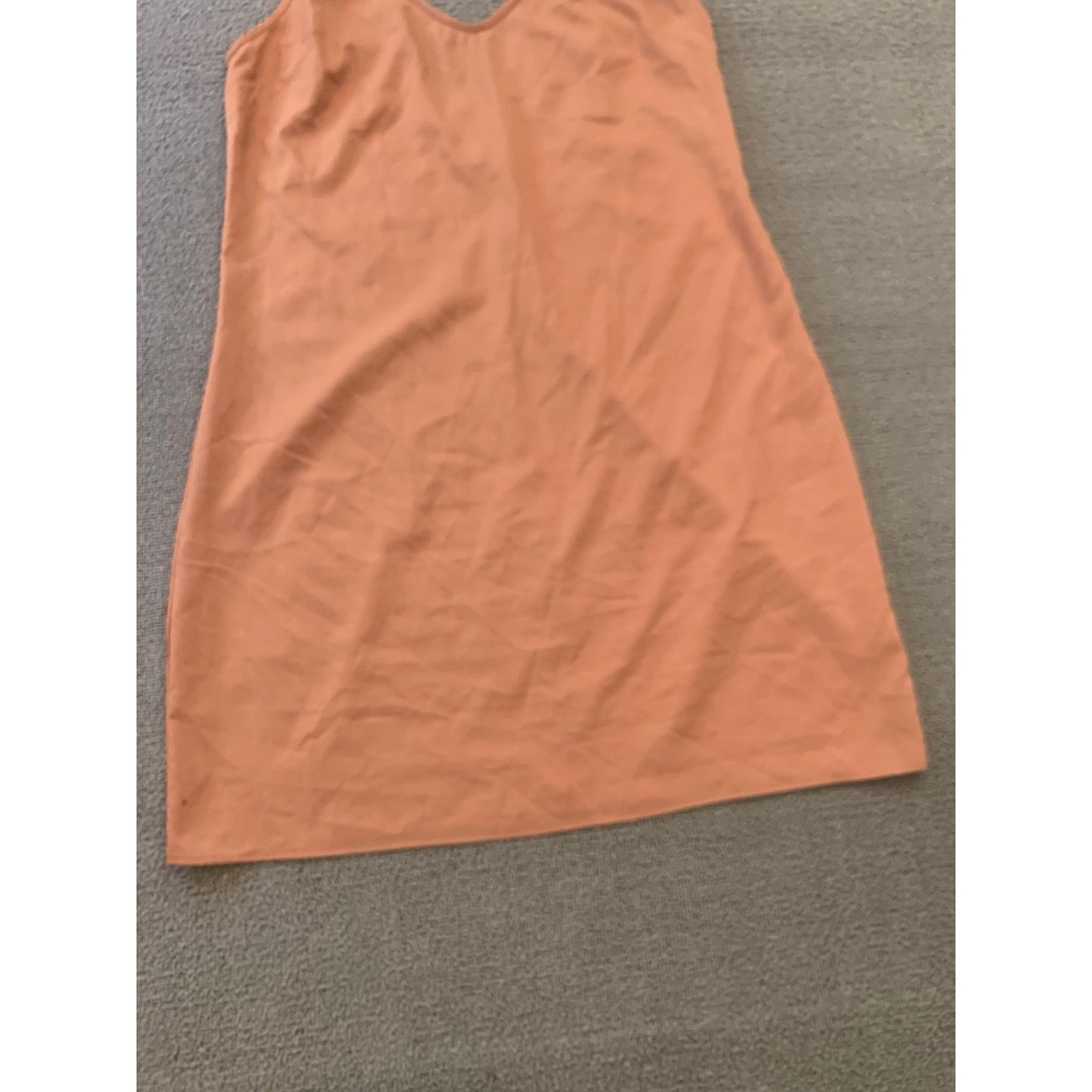 Staud Women's L Peach Orange V-Neck Slip Dress Adjustable Straps