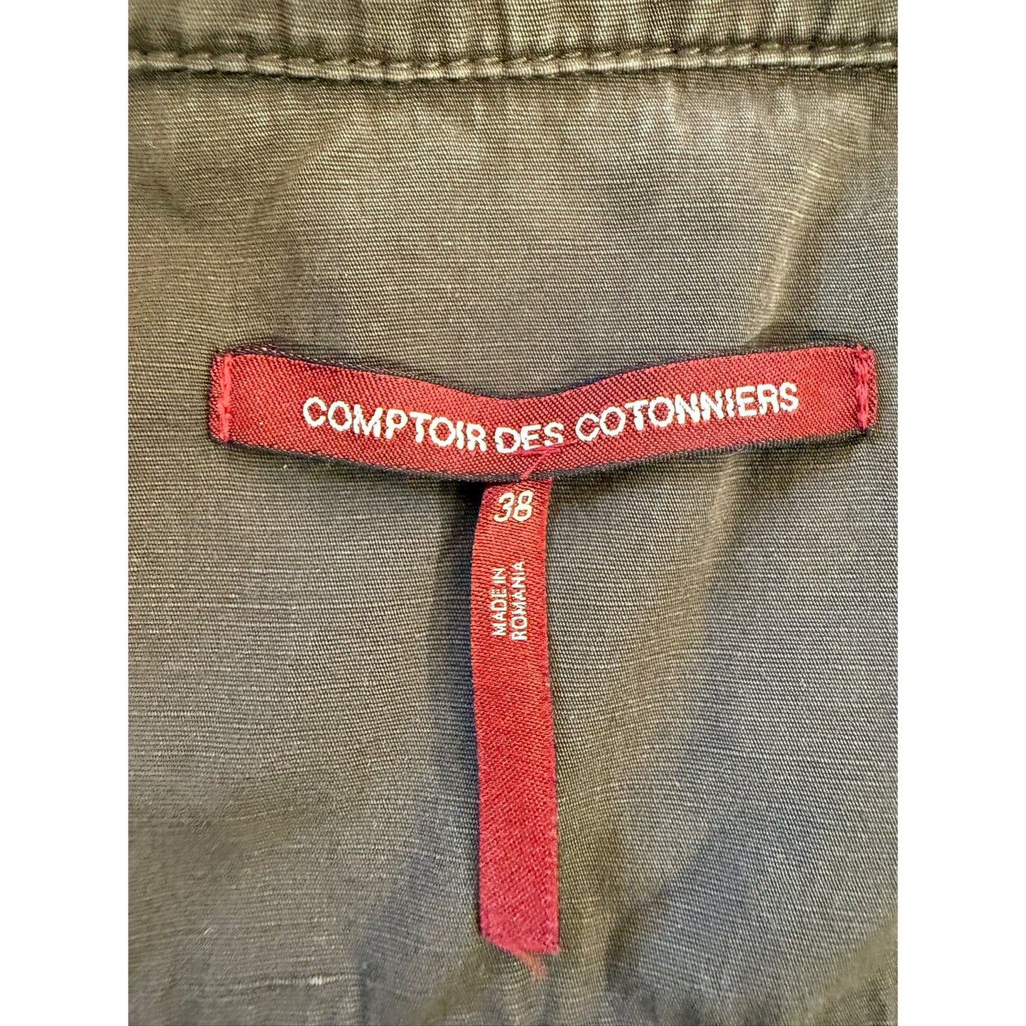 Comptoir des Cotonniers Women's 38 Brown Khaki Utility Field Jacket
