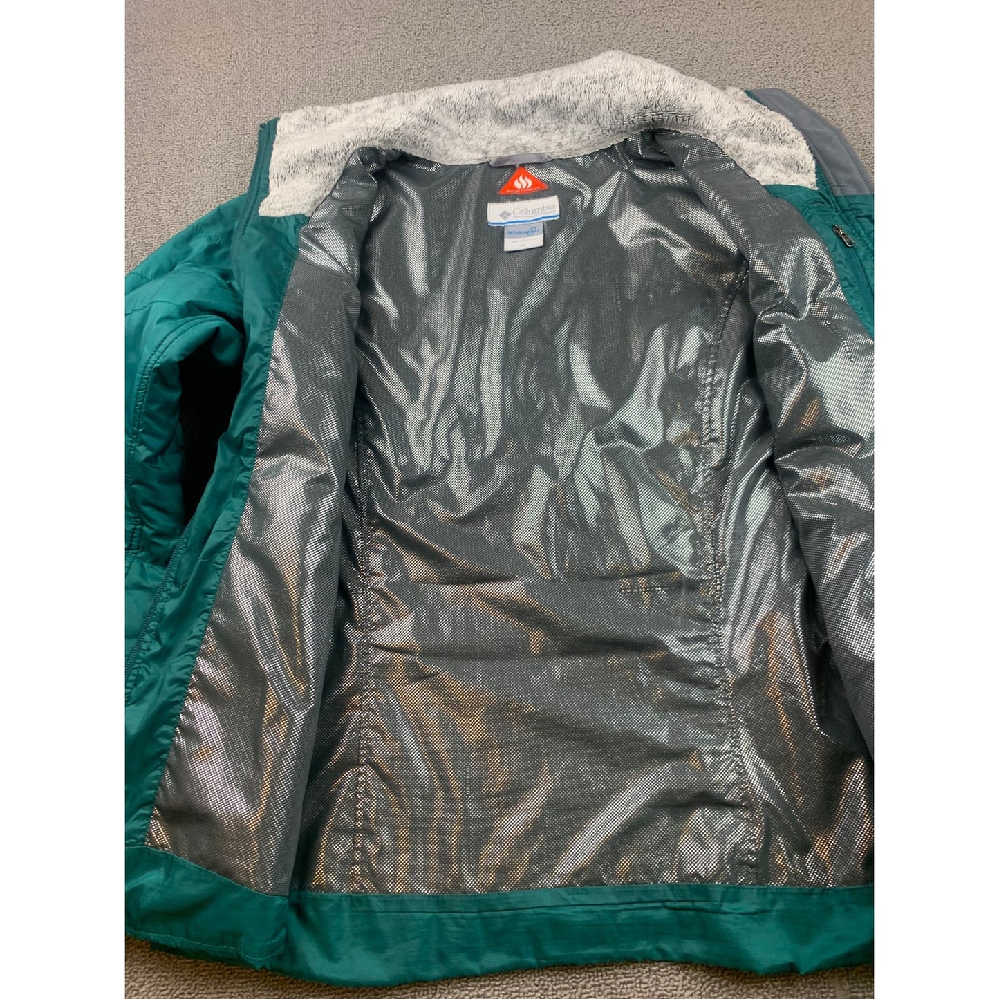 Columbia Women's Medium Teal Green Interchange Omni-Heat Puffer Jacket