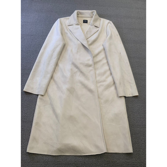 ZARA Women's Medium Cream White Long lapel Coat