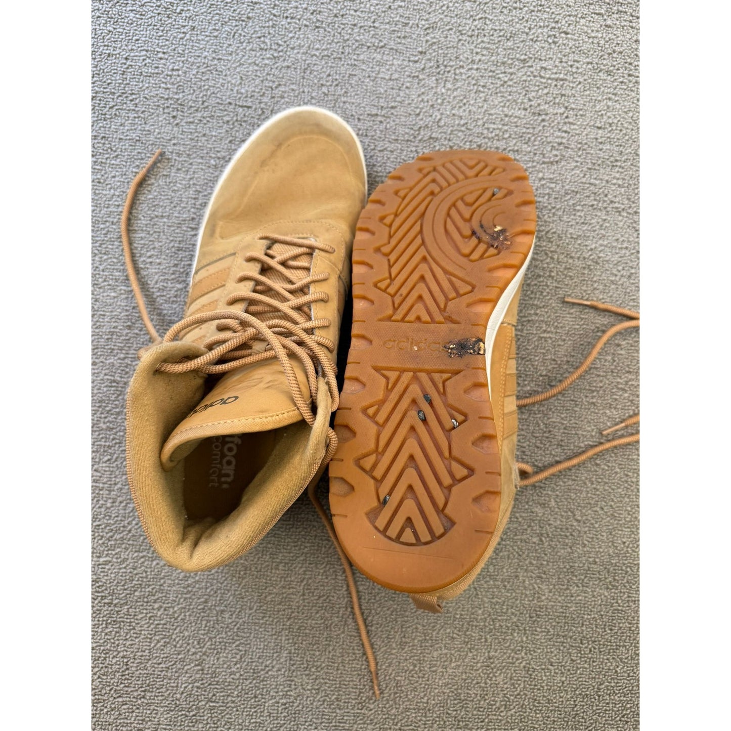 Adidas Men's Tan Brown High-Top Sneakers US10.5