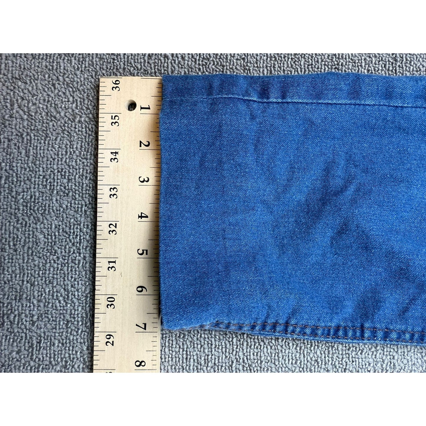 Copper And Oak Men's Size 34x32 Blue Straight-leg Jeans
