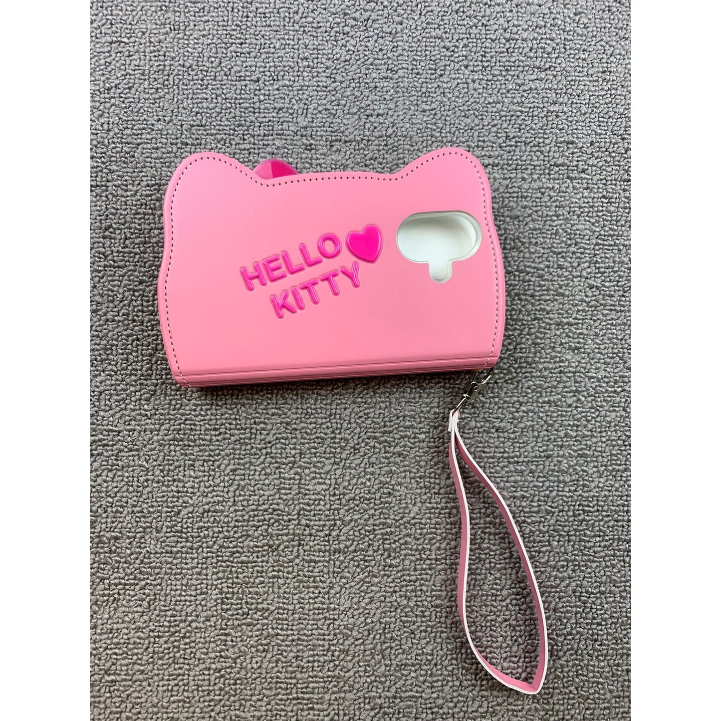 Hello Kitty Pink iPhone 16 Case Wallet Card Holder Wristlet