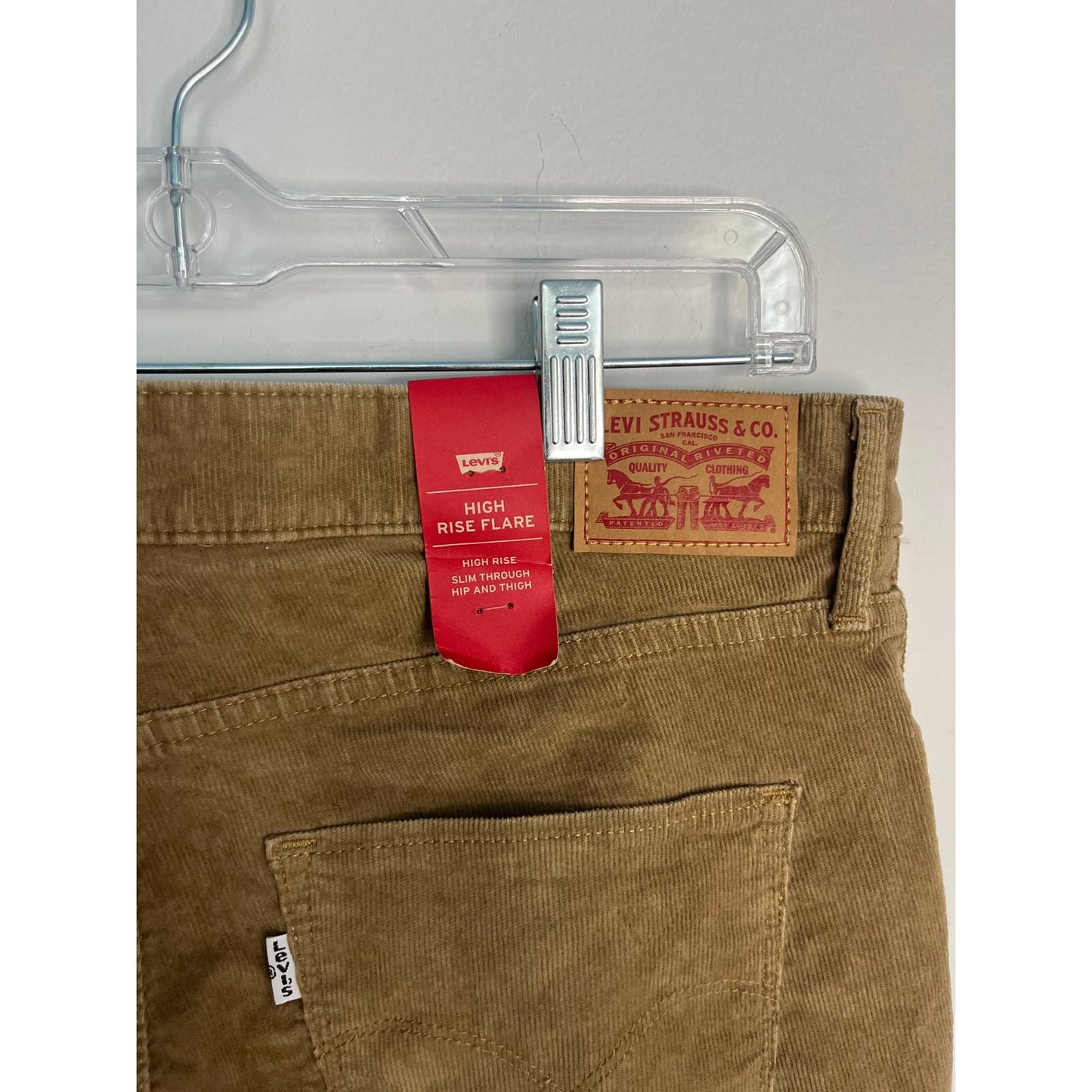Levi's Corduroy Flare Pants Women 31 High Rise Brown NWT Retro Y2K