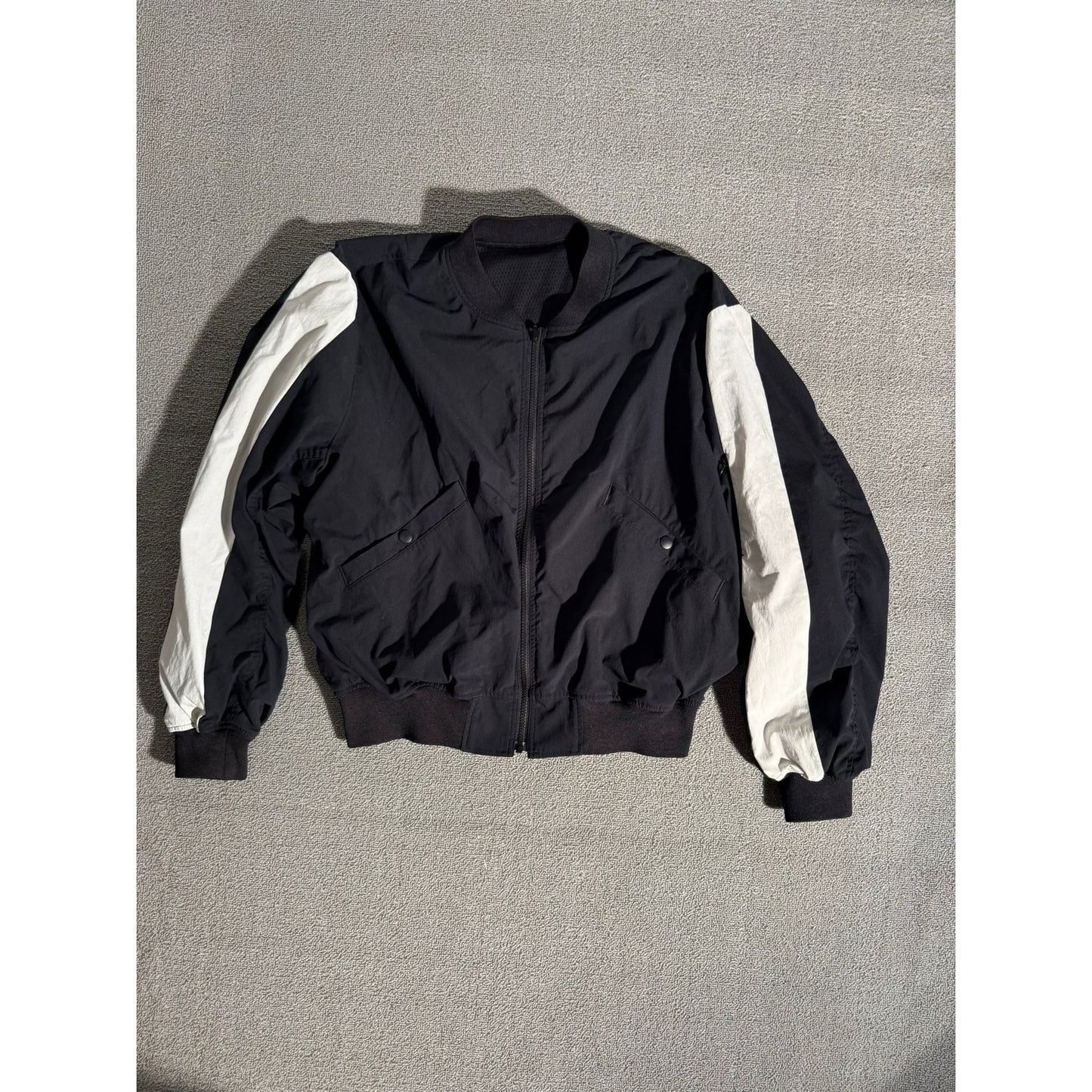 Moussy Studio Wear Black Bomber Women 1 Jacket White Sleeve Stripe Casual
