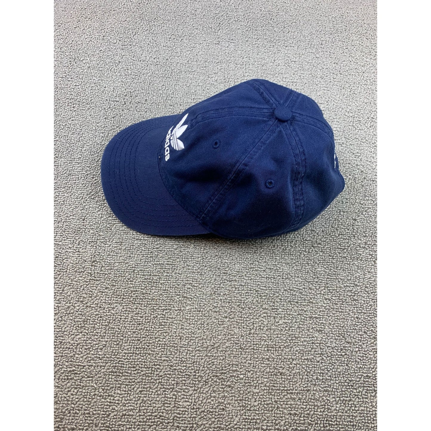 Adidas Men One Size Blue Baseball Cap Trefoil Logo Embroidered Adjustable Hat