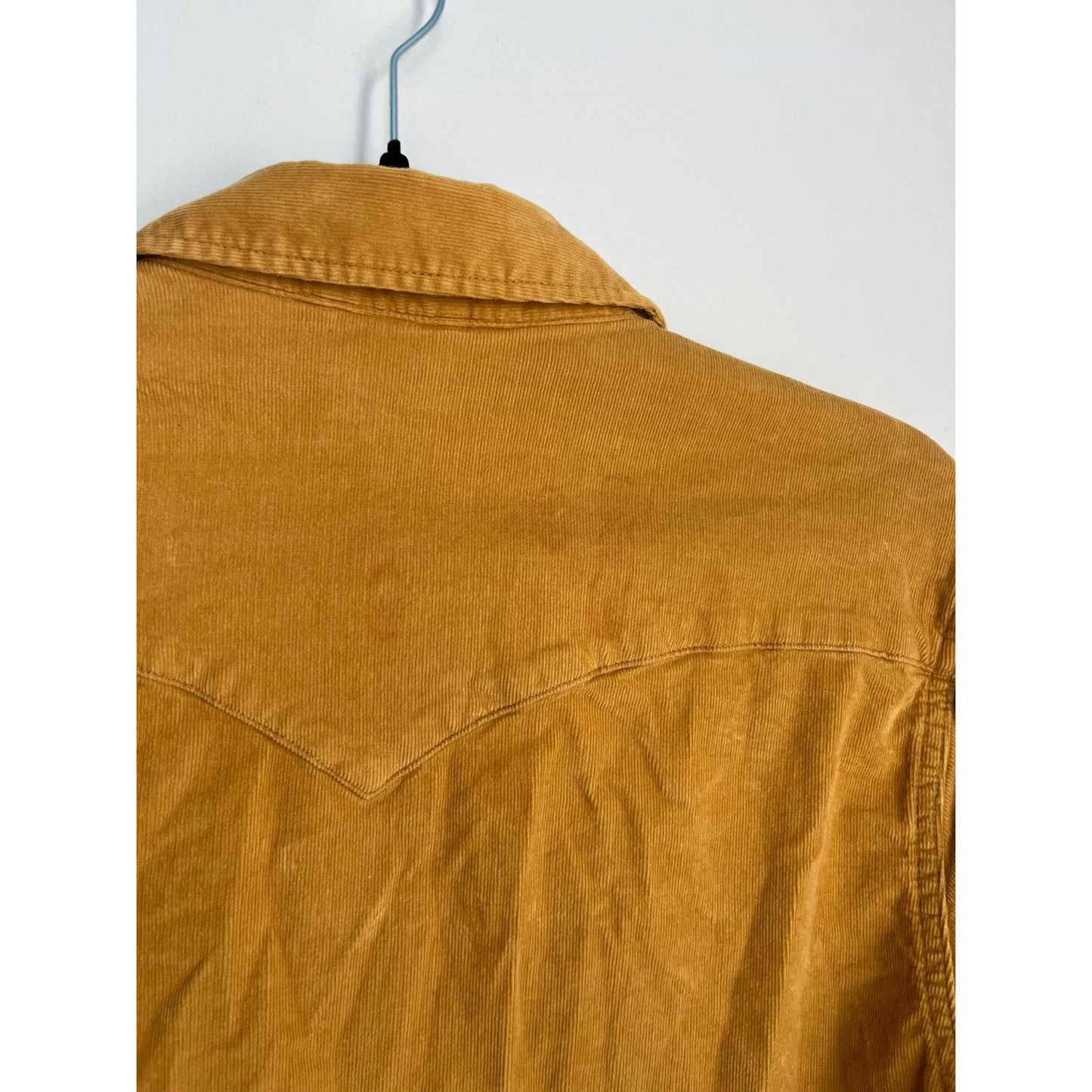 Levis Corduroy Button Shirt Women Small Tan Stretch Long Sleeve Western