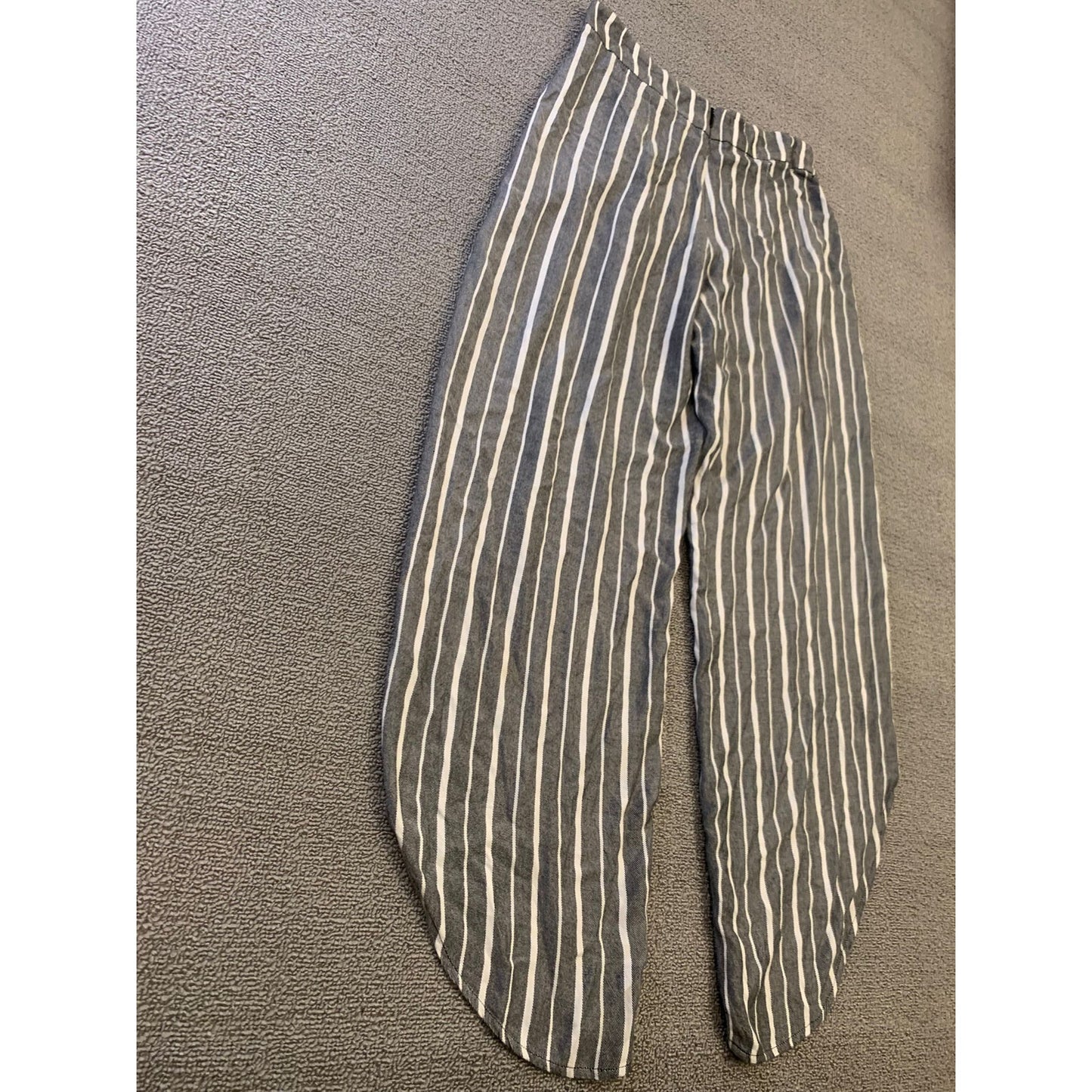 FREE PEOPLE All Weekend Long Women's 2 Black White Striped Split Hem