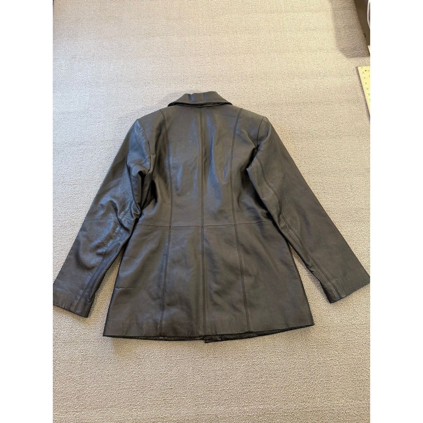 Sonoma Jean Company Small Women's Black Leather Jacket Zipper Closure