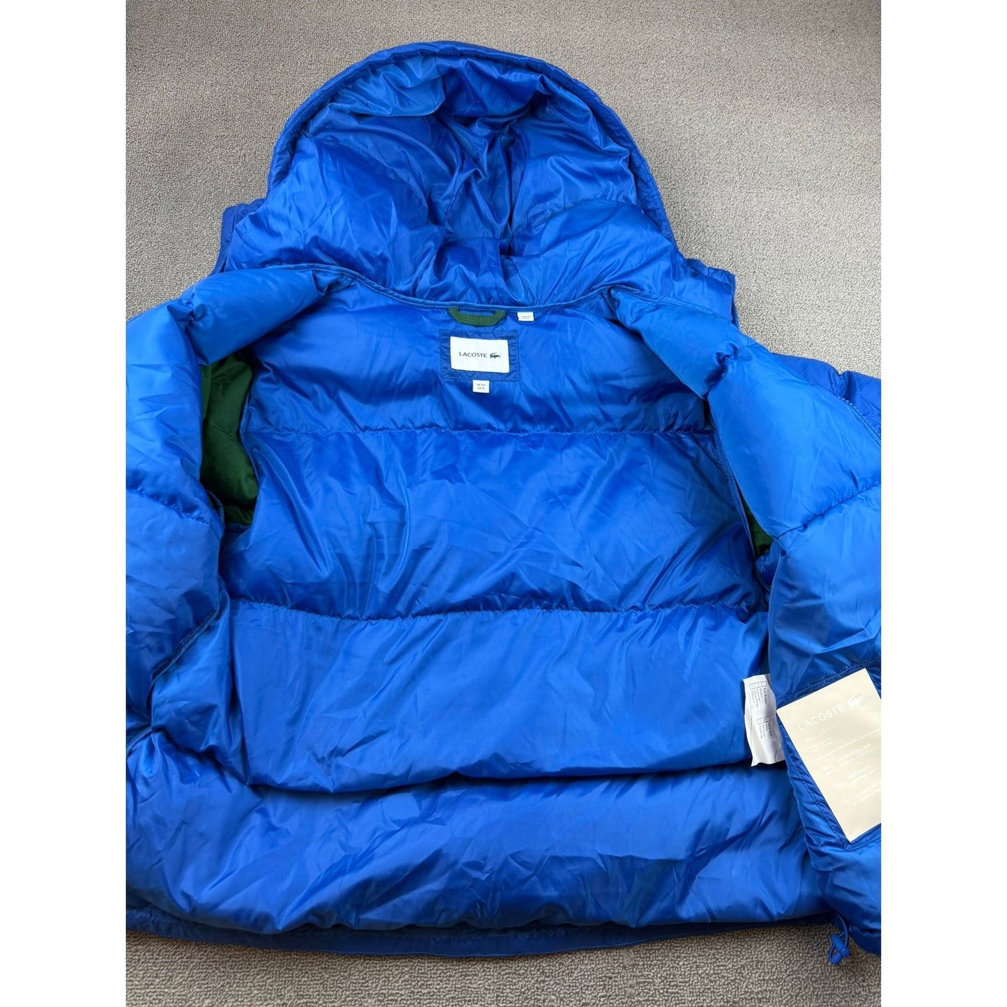 Sample Lacoste Men's Size Medium Blue Puffer Jacket Sample FW 22