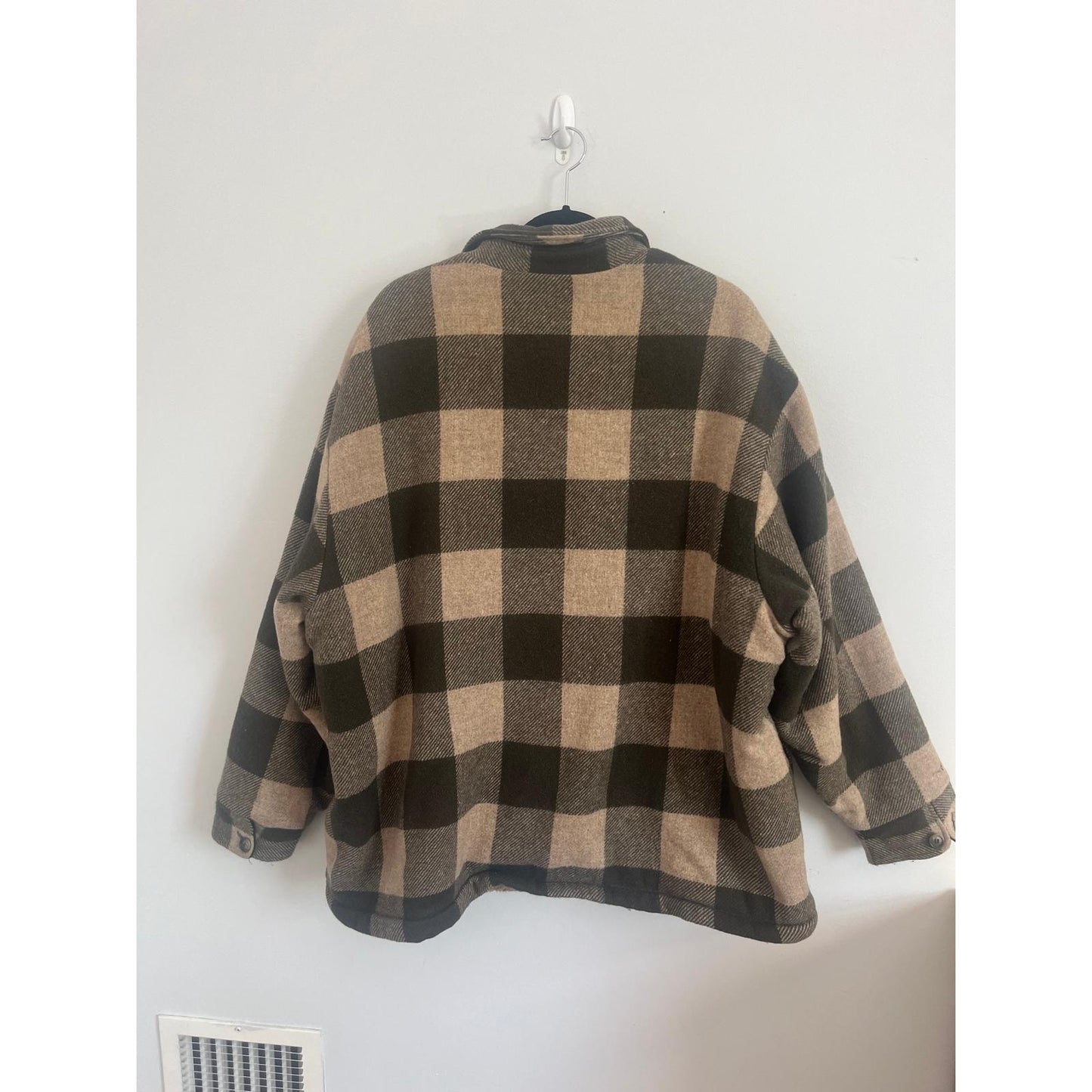 Woolrich Jacket Men XL Plaid Sherpa Lined Flannel Shirt Coat USA Made