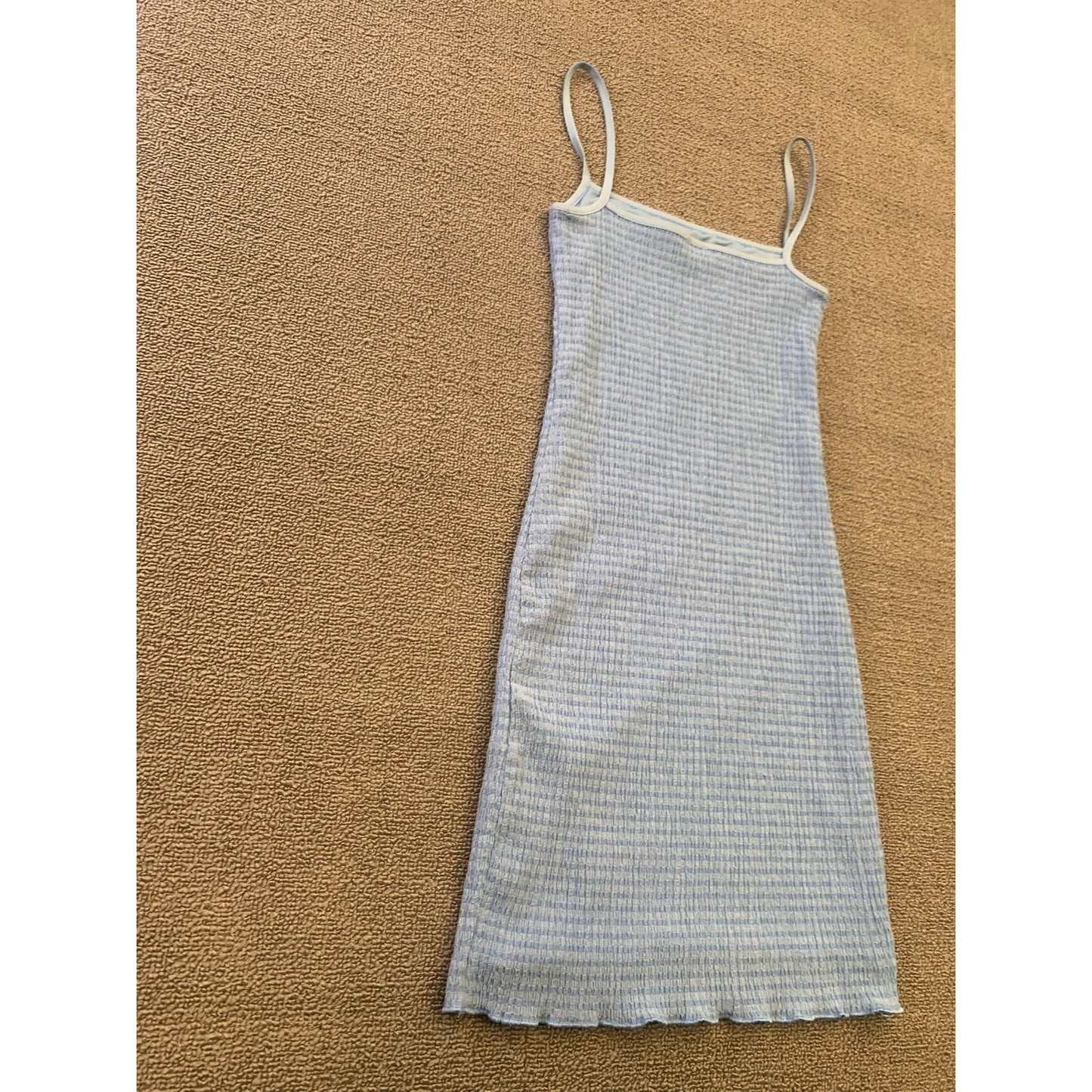 Wilfred Women's 2XS Blue Mini Dress Strappy Ruched Shrunken