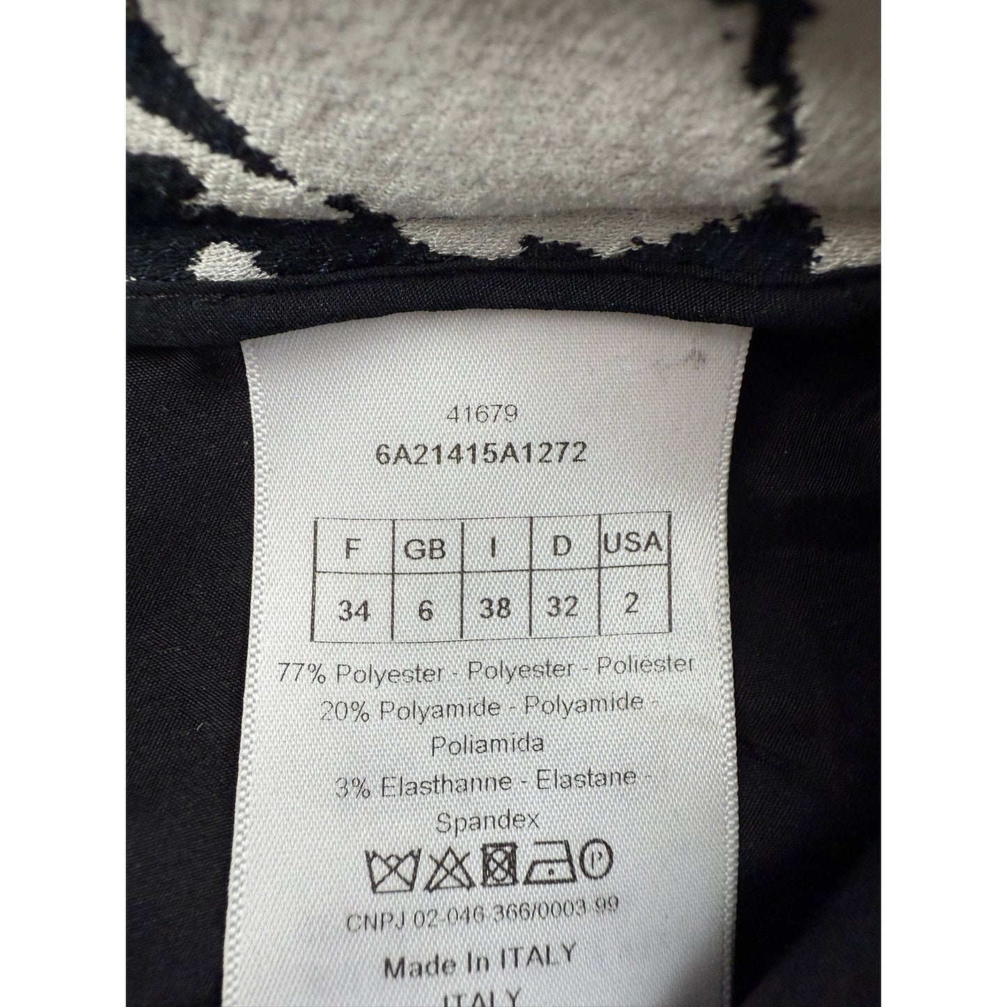 Christian Dior Women US 2 Black And White 2016 Dior Straight Leg Pants
