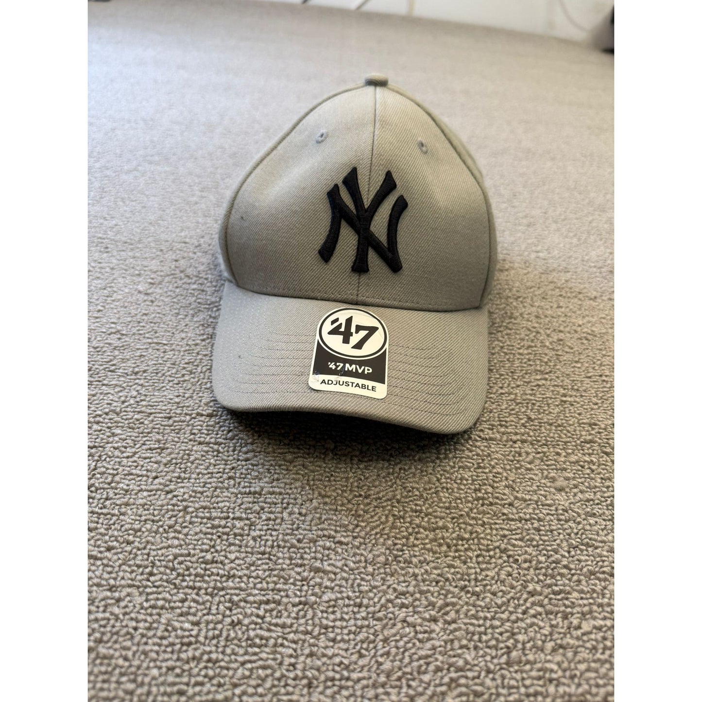 47 Brand New York Yankees Men's OSFA Grey Baseball Cap Adjustable