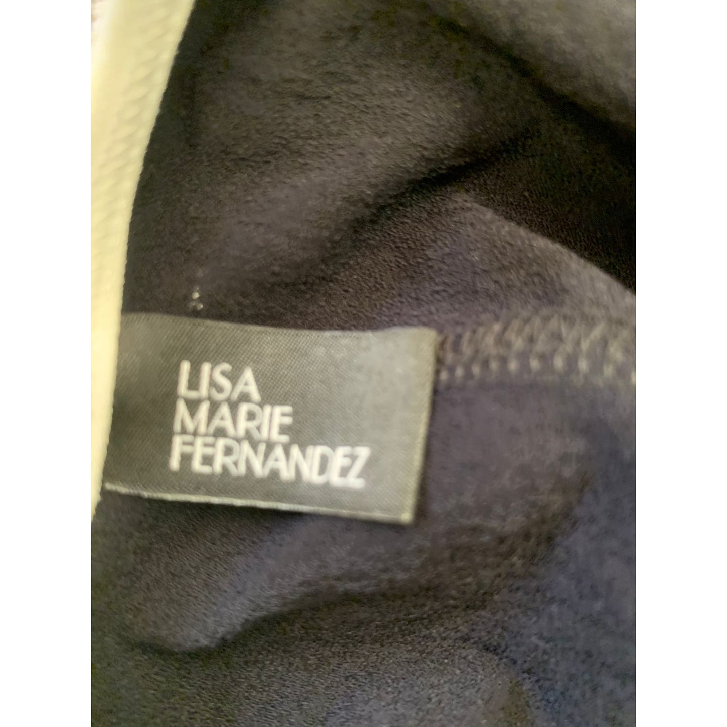 LISA MARIE FERNANDEZ W SIZE 3 THE CRISS-CROSS MAILLOT in BLACK & CREAM CREPE