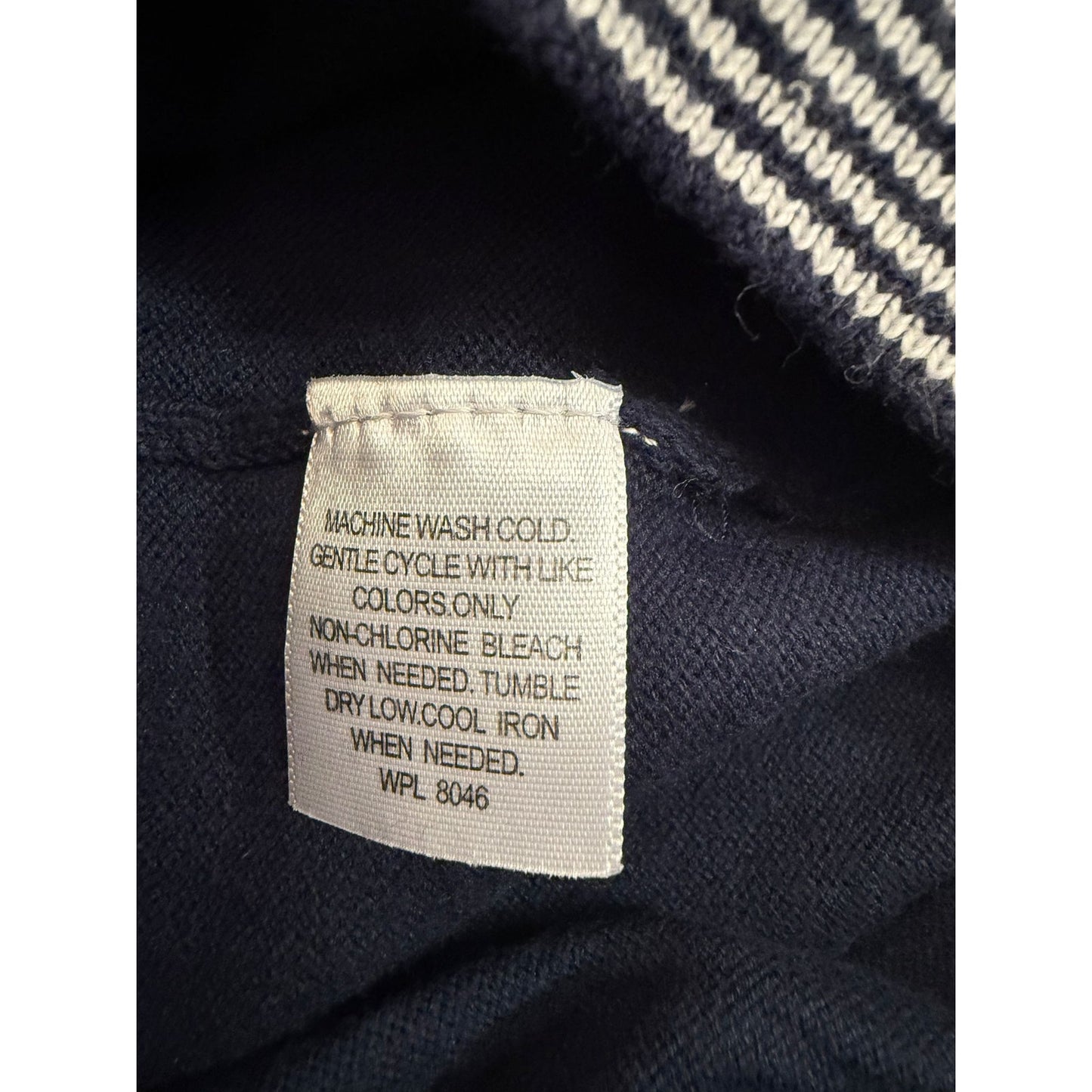 Tasso Elba Large Mens Navy Supima Cotton Striped Cardigan