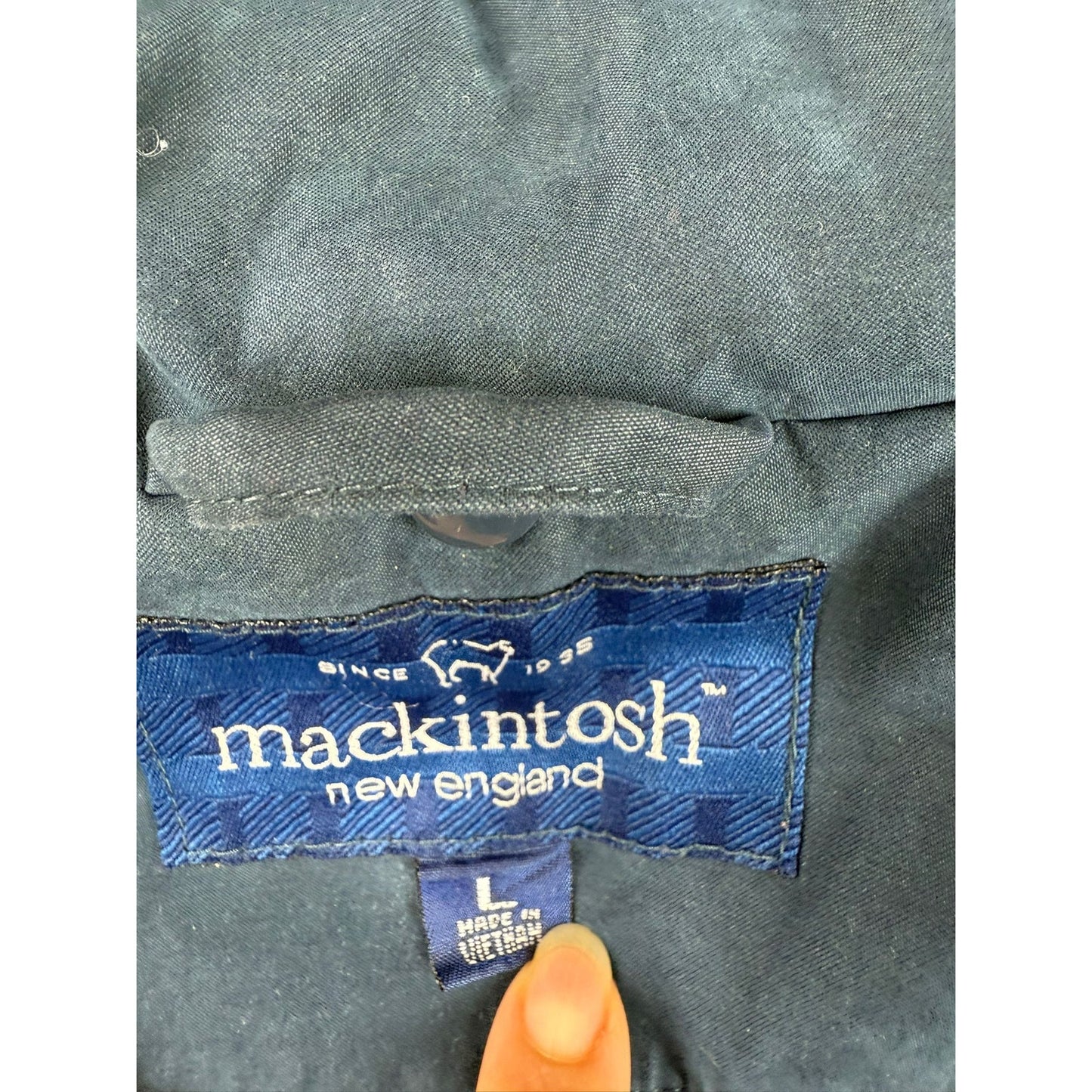 Mackintosh Women's Large Blue Insulated Hooded Jacket Parka Coat