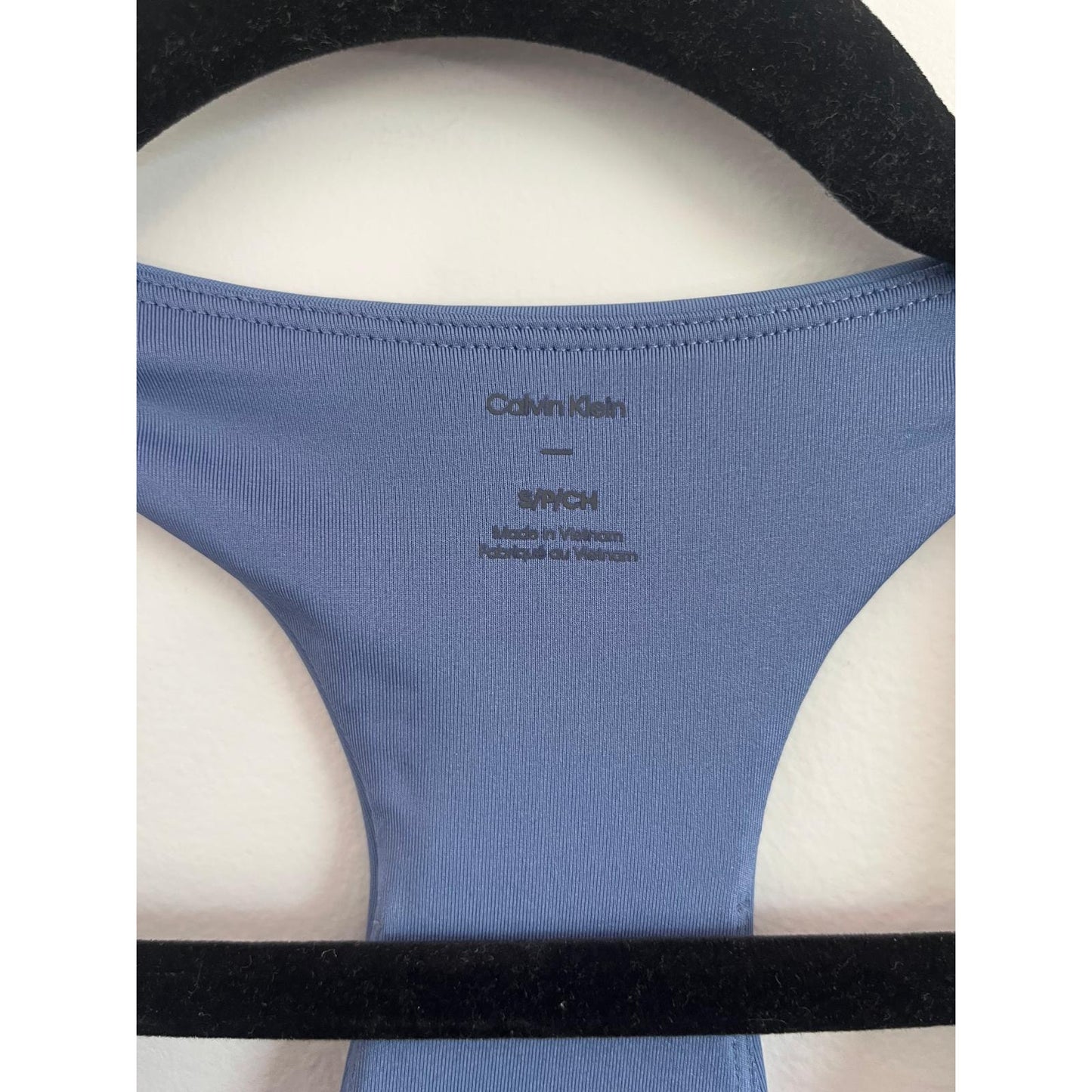 Calvin Klein Sports Bra Women S Blue Racerback Activewear Stretchy