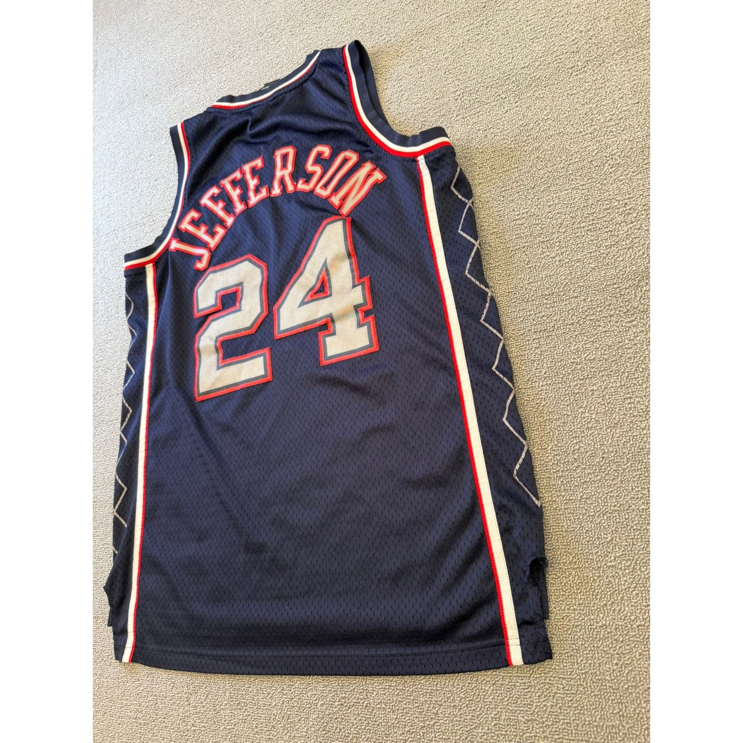 Vintage Richard Jefferson #24 Reebok New Jersey Nets NBA Jersey Men Medium