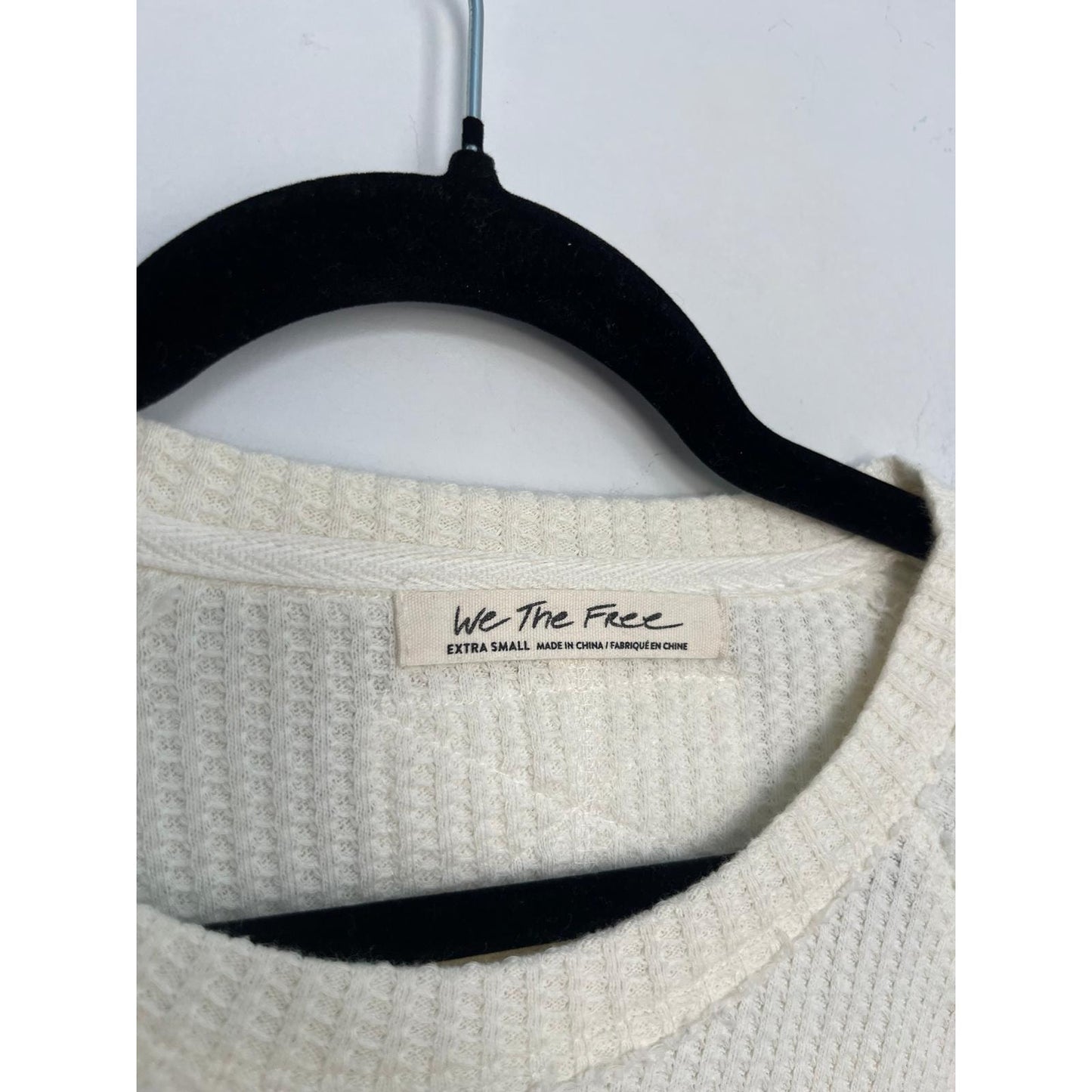 We The Free Waffle Knit Sweater Women XS Colorblock Patterned Sleeves