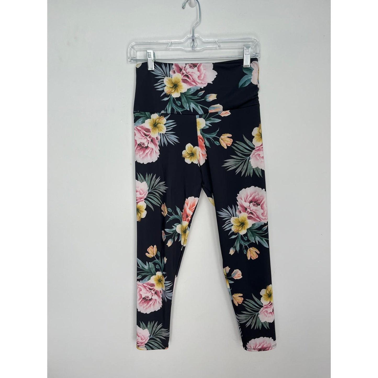 Onzie Floral Leggings Women M/L High Waist Yoga Activewear Summer