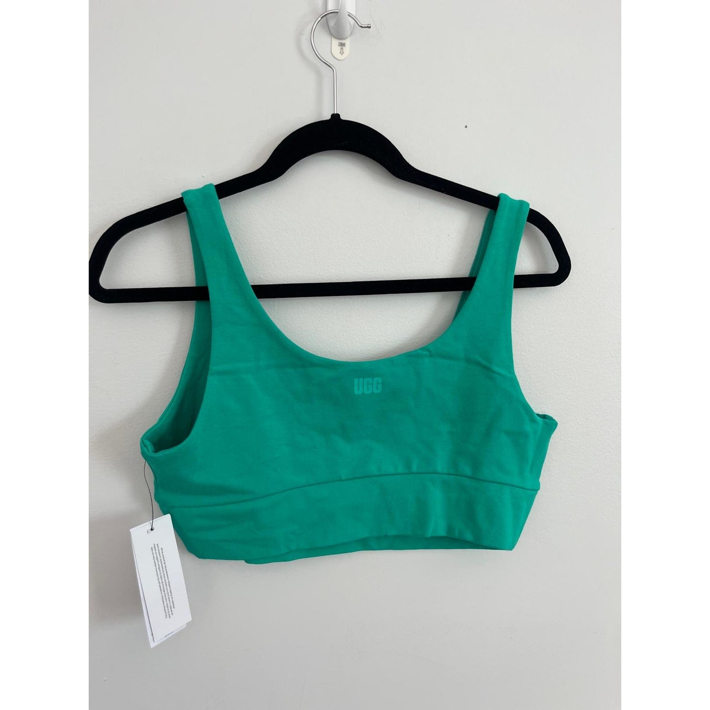 UGG Crop Tank Bra Women M Green Scoop Neck Lounge Activewear Top NWT