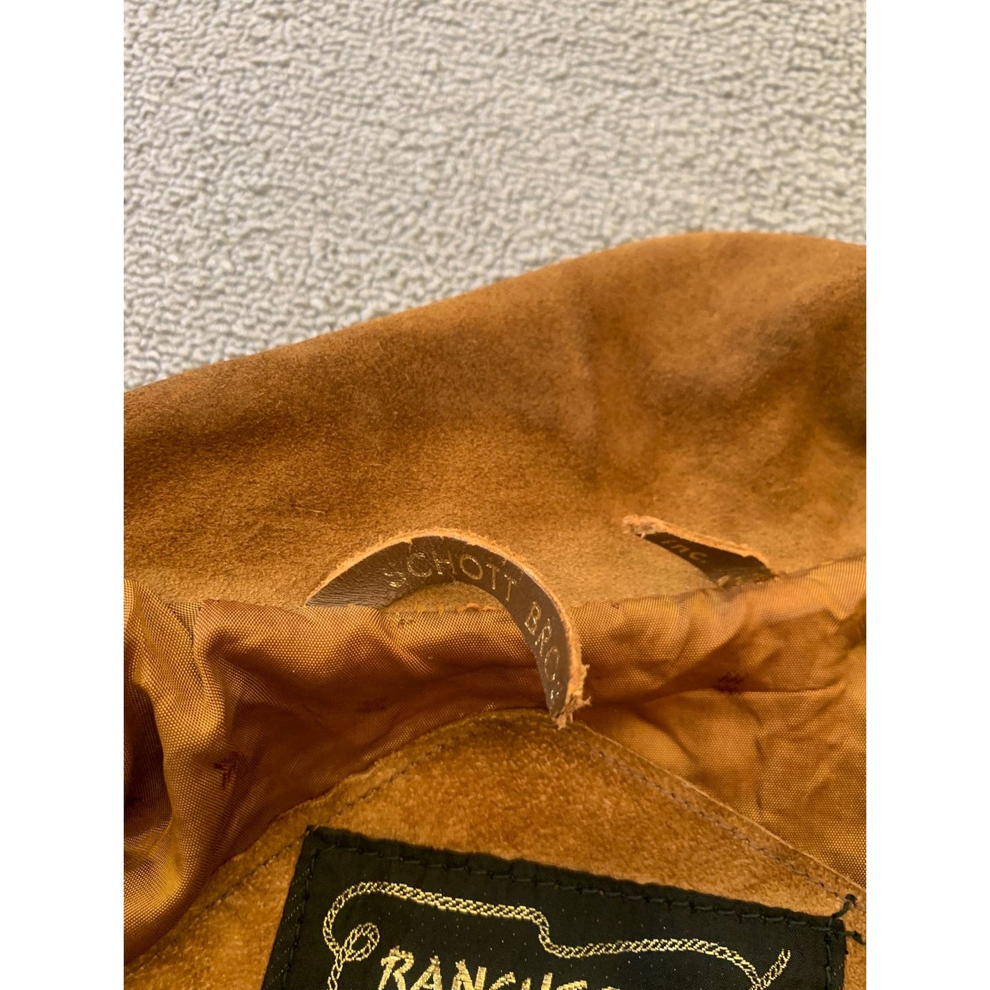 VINTAGE SCHOTT BROS. RANCHER Size 16 Brown Suede Fringe Jacket