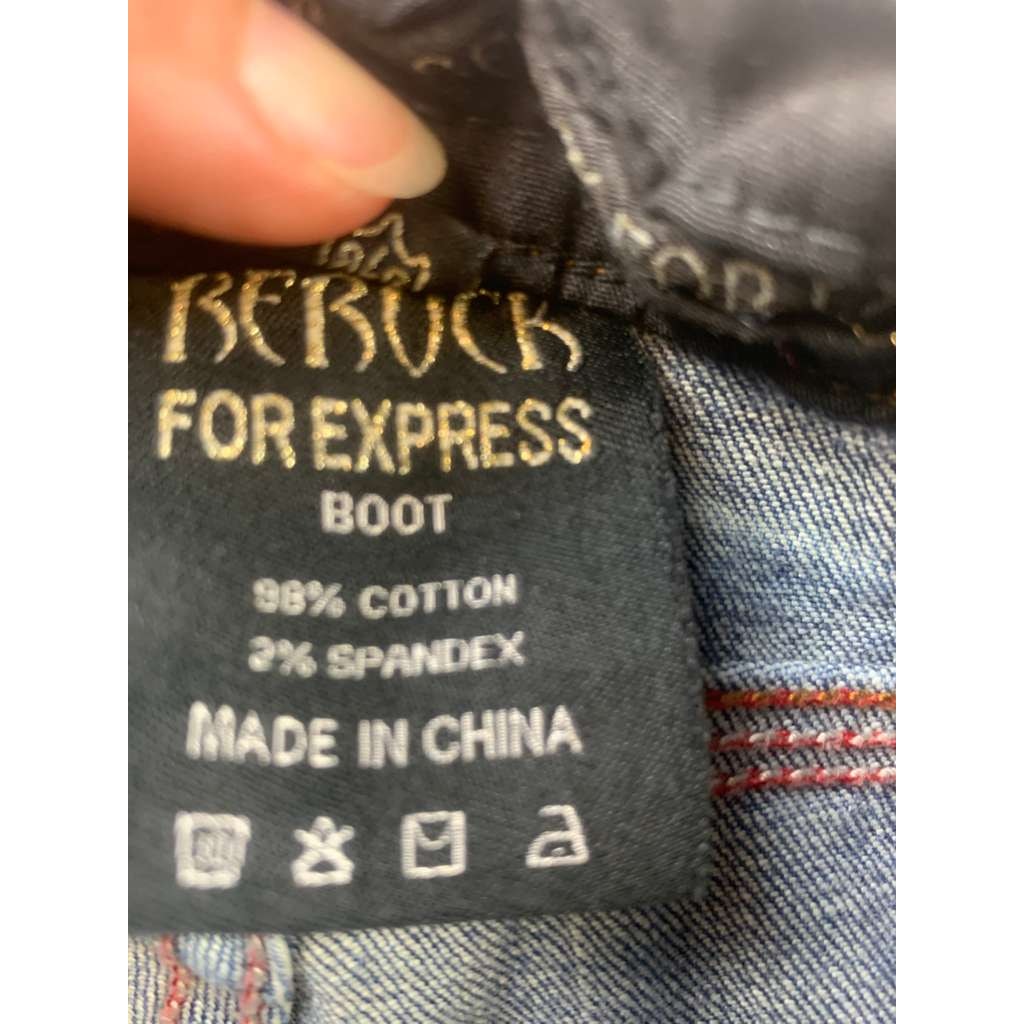 Y2K Rerock Express Jeans Women's 4 Regular Blue Bootcut Denim Pants
