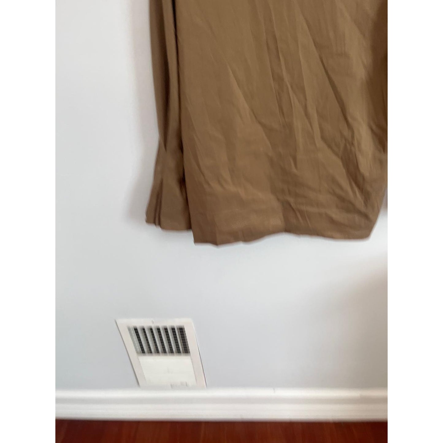 Gentle Herd Button Down Shirt Women L Brown Cotton Blend Puff Sleeve