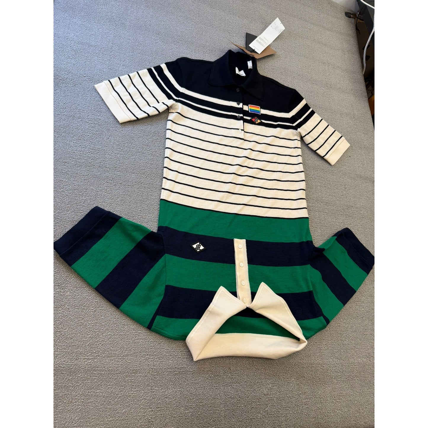Burberry Women's XS Burberry Dress Polo Shirt Reconstructed