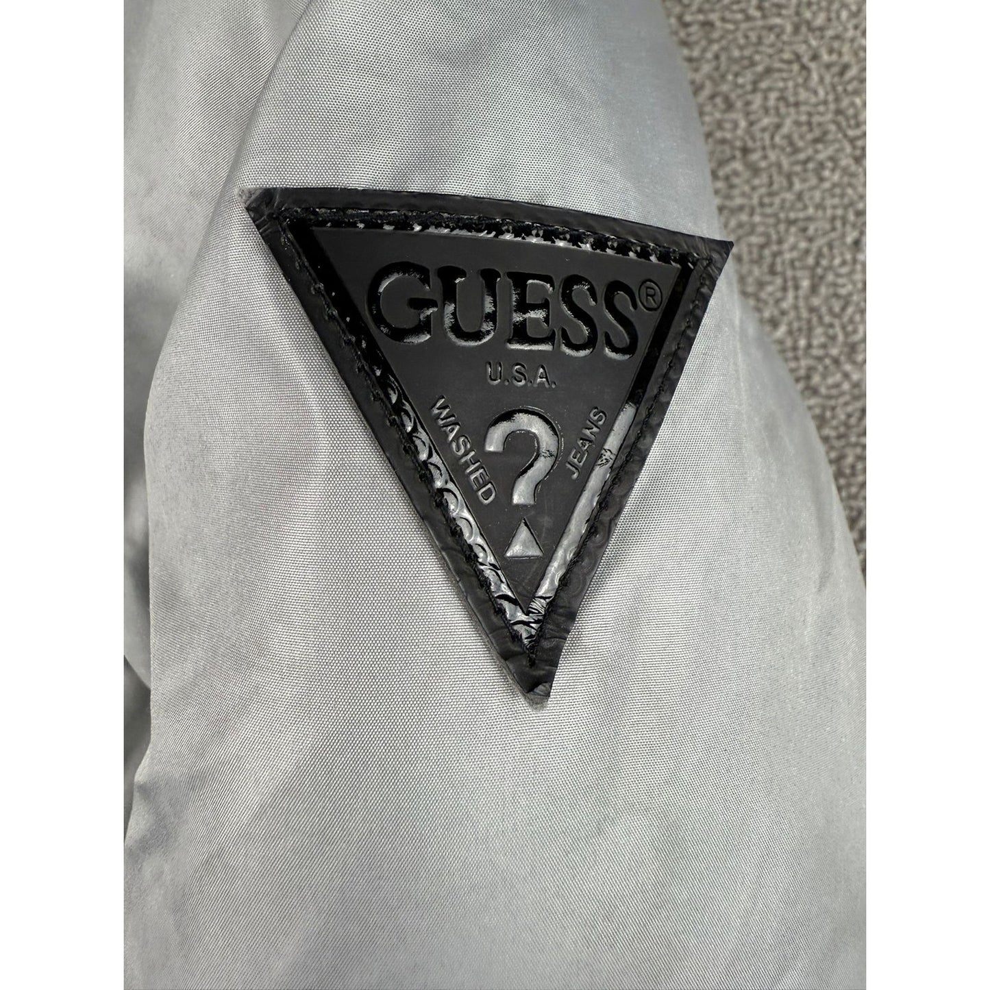 Guess Women's M Gray Silver Puffer Jacket