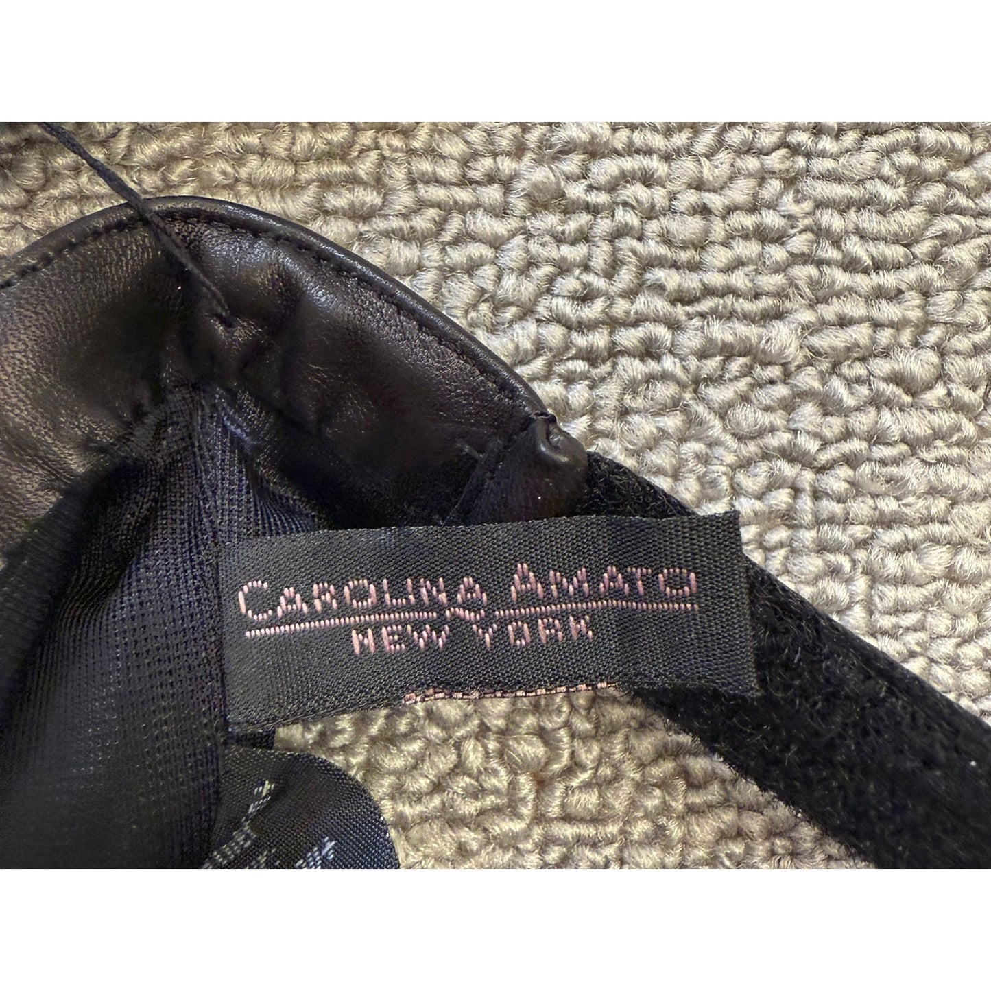 Carolina Amato Women L Black Lambskin Touch Tec Sport