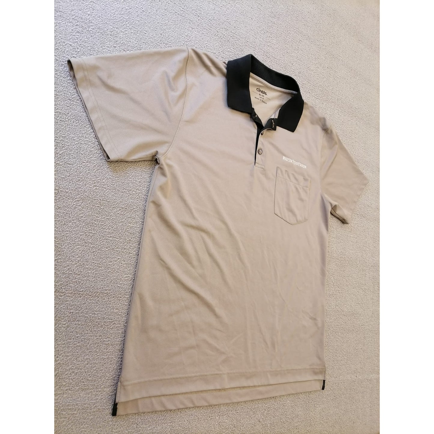 CINTAS Madison Square Garden Men M-SS Work Polo Light MSG Short Sleeve Grey
