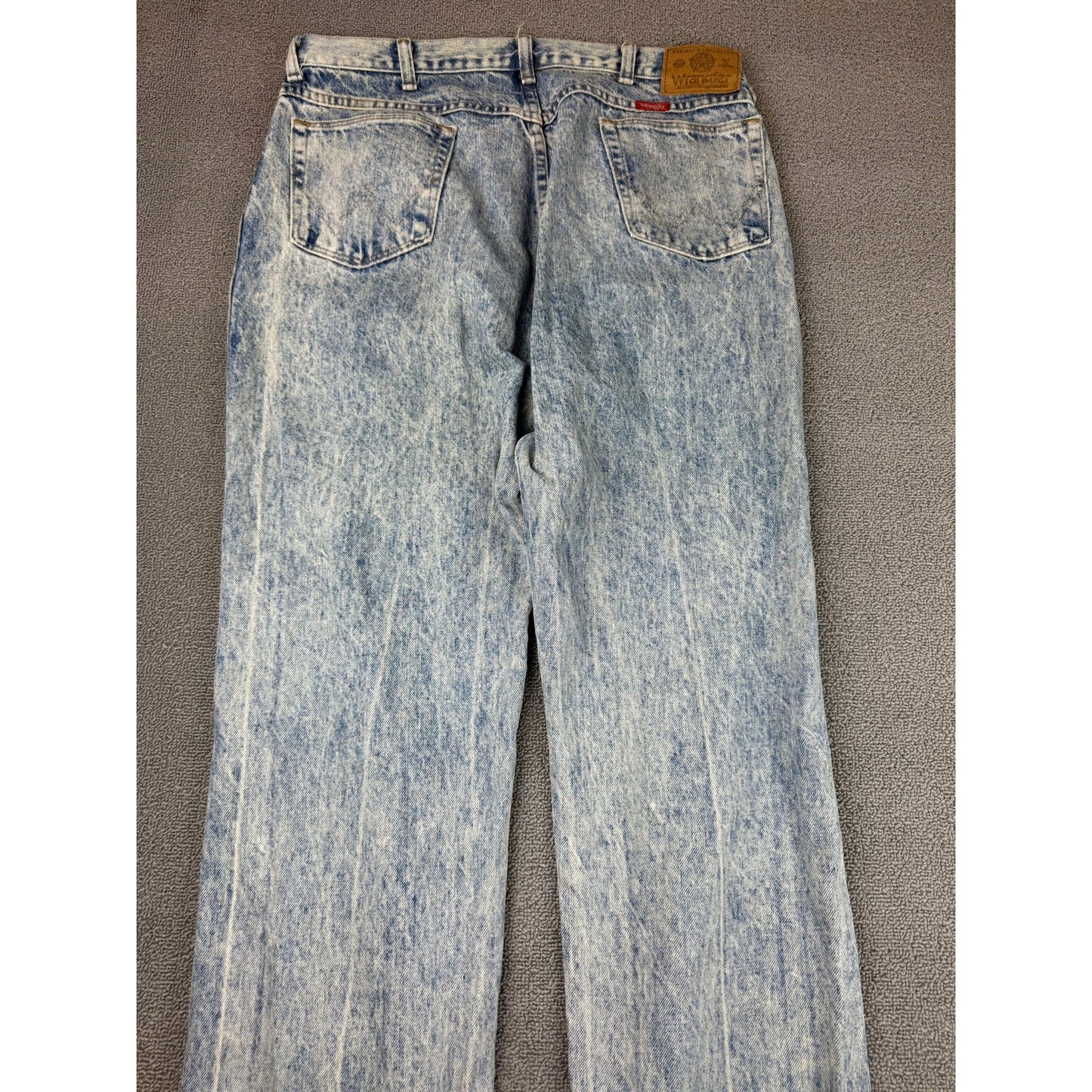 Vintage Wrangler Men's 36x34 Blue Acid Wash Authentic Jeans