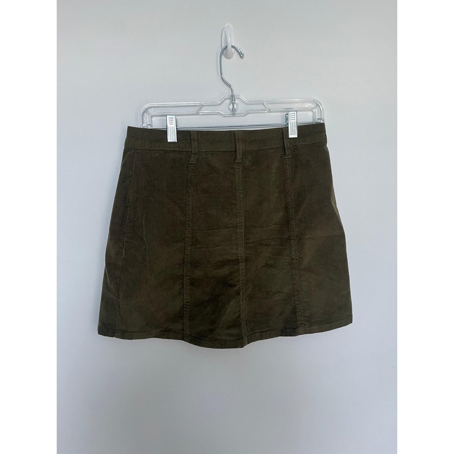 regeneration Corduroy Mini Skirt Women 9/29 Olive Green Fall Casual Retro