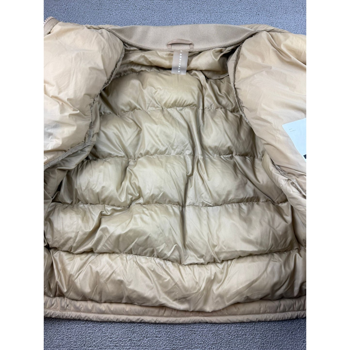The Arrivals Women's Size Small Beige Puffer Jacket Winter