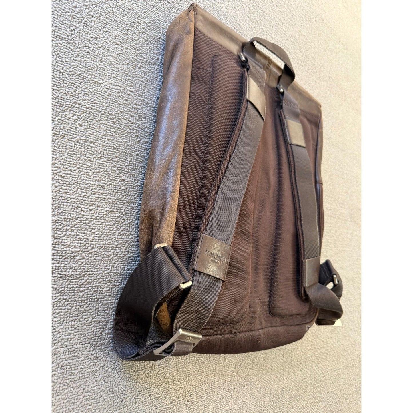 KNOMO London Hudson Men's Brown Leather Business Backpack