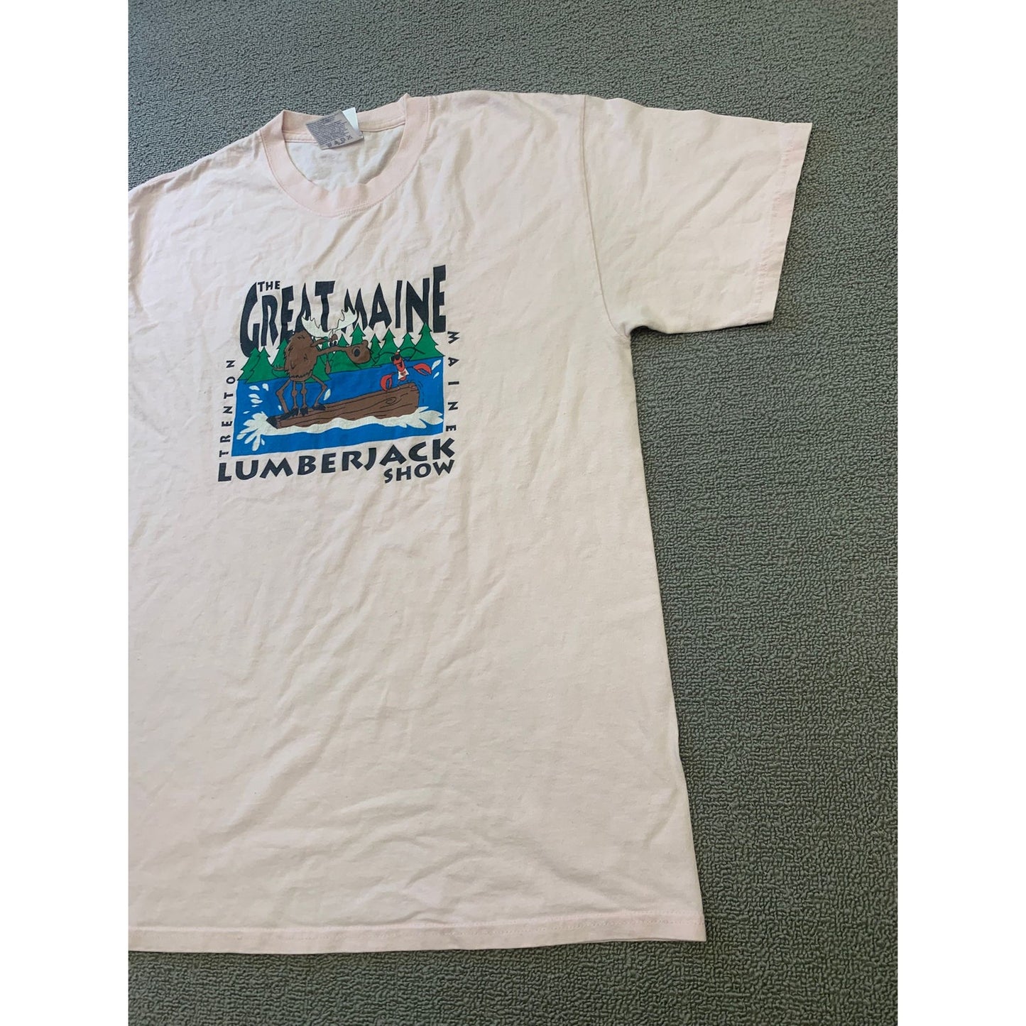 Port And Company Men Medium Pink The Great Maine Lumberjack Show T-Shirt