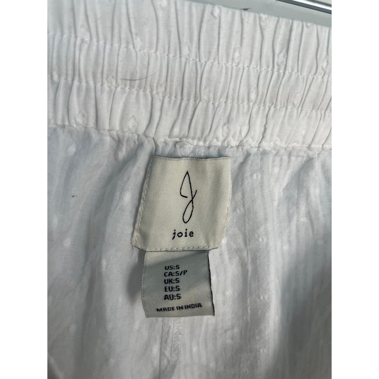 Joie White Cotton Embroidered Shorts Women Small Tassel Trim Boho Summer