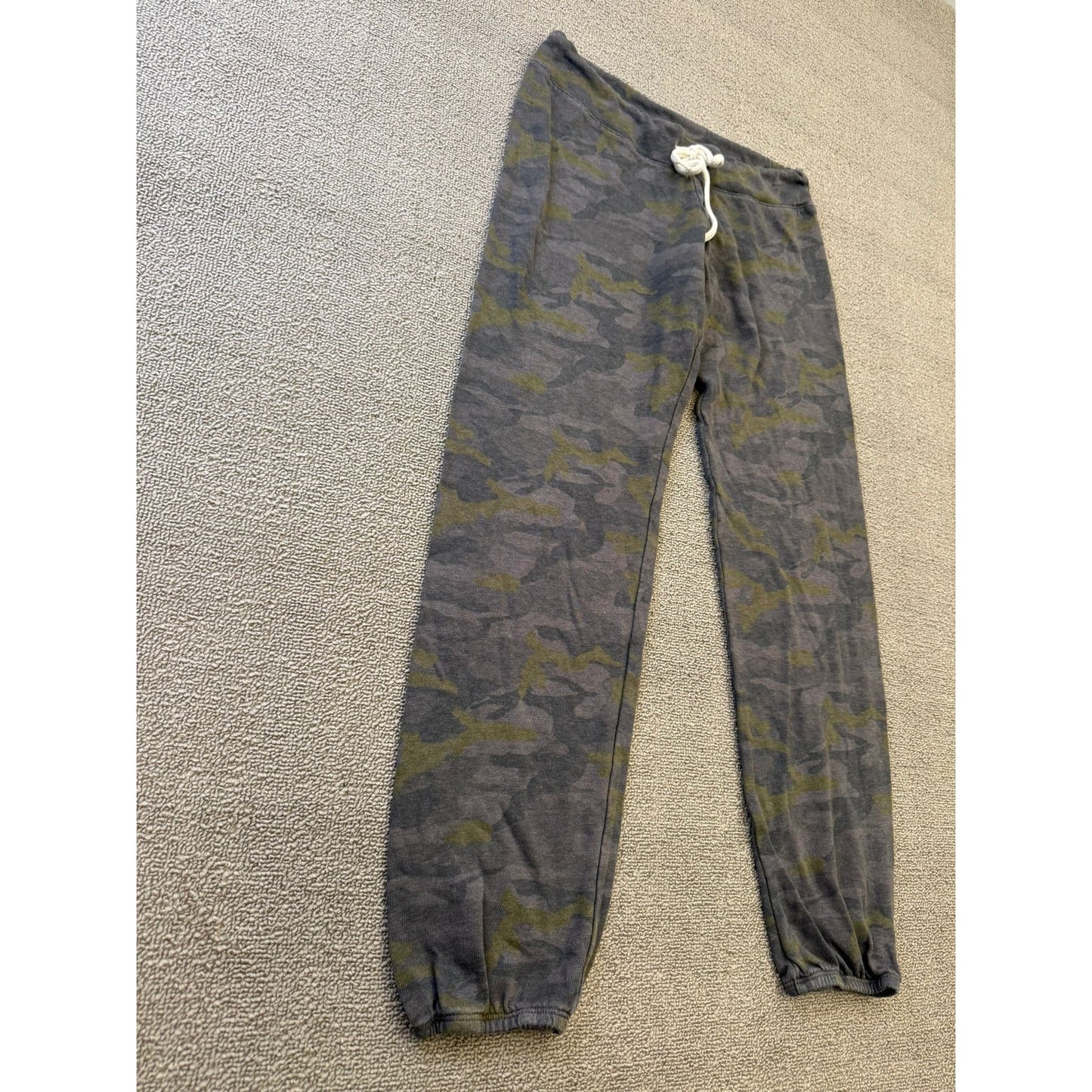 MONROW Women's XS Dark Gray Camo Drawstring Sweatpants Lounge Pants