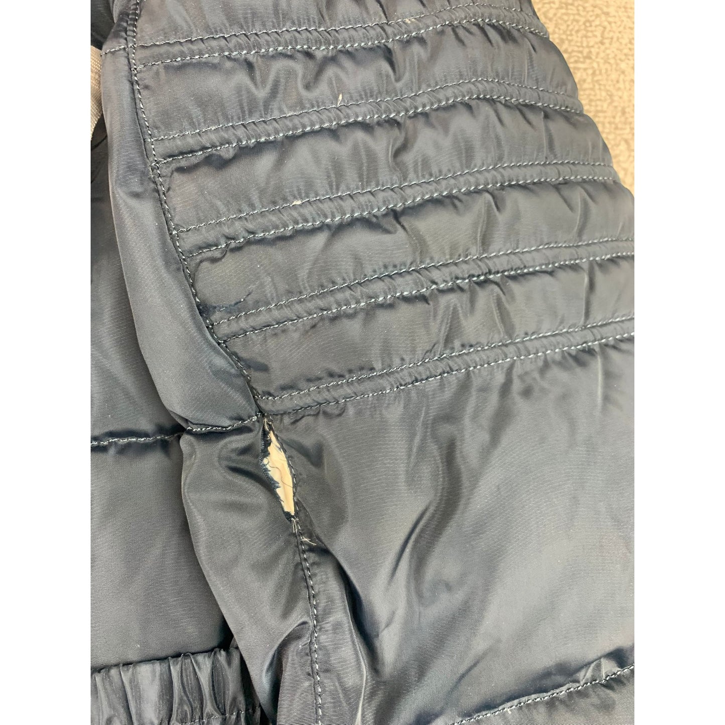 Snowimage Women's Small Navy Blue Belted Puffer Winter Coat
