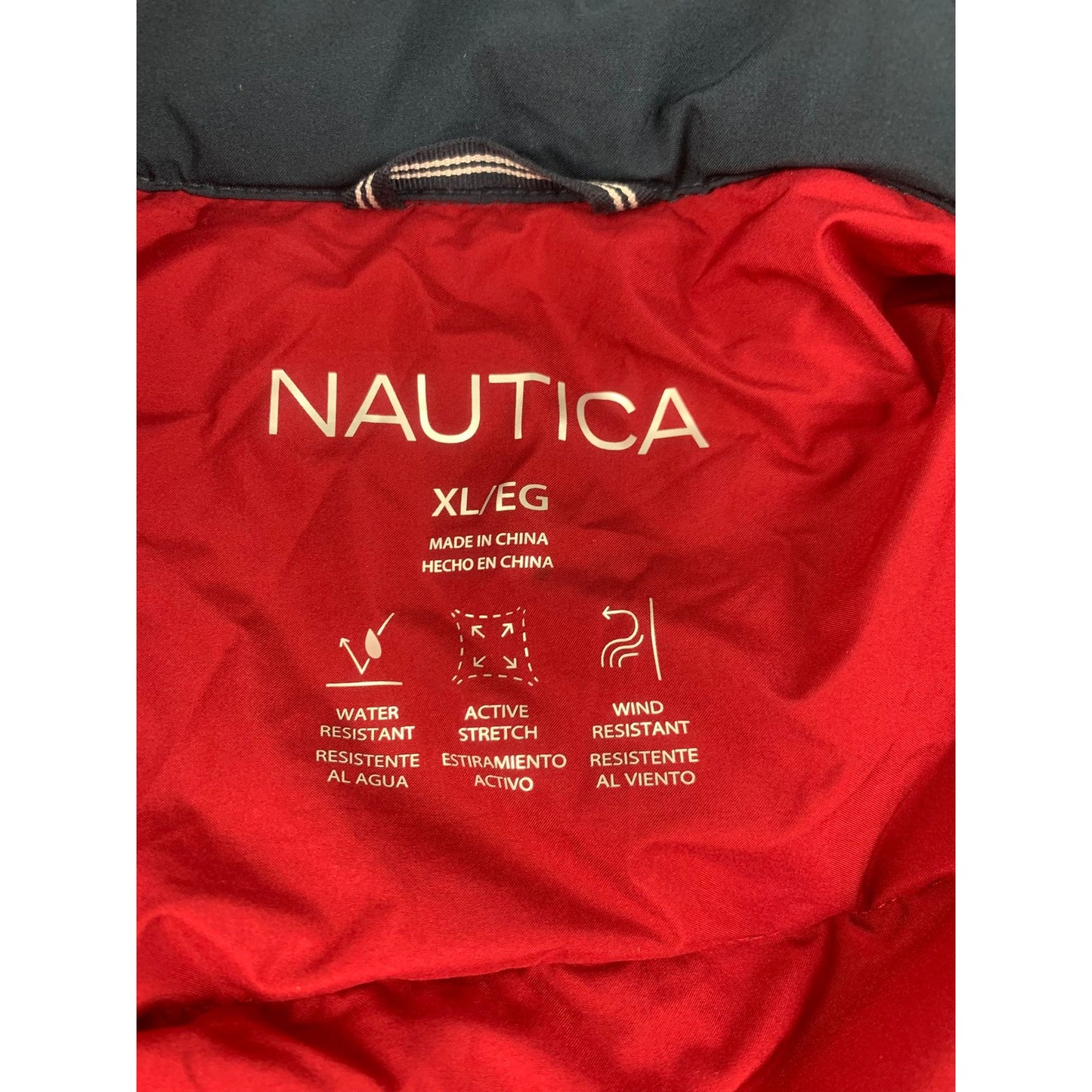 Nautica Mens XL Blue Down Puffer Jacket Coat