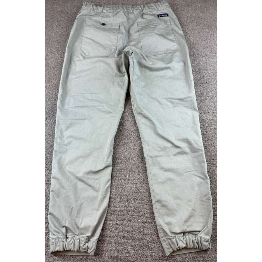 Patagonia Pants Men's M Gray Organic Cotton Drawstring Waist Pockets Casual