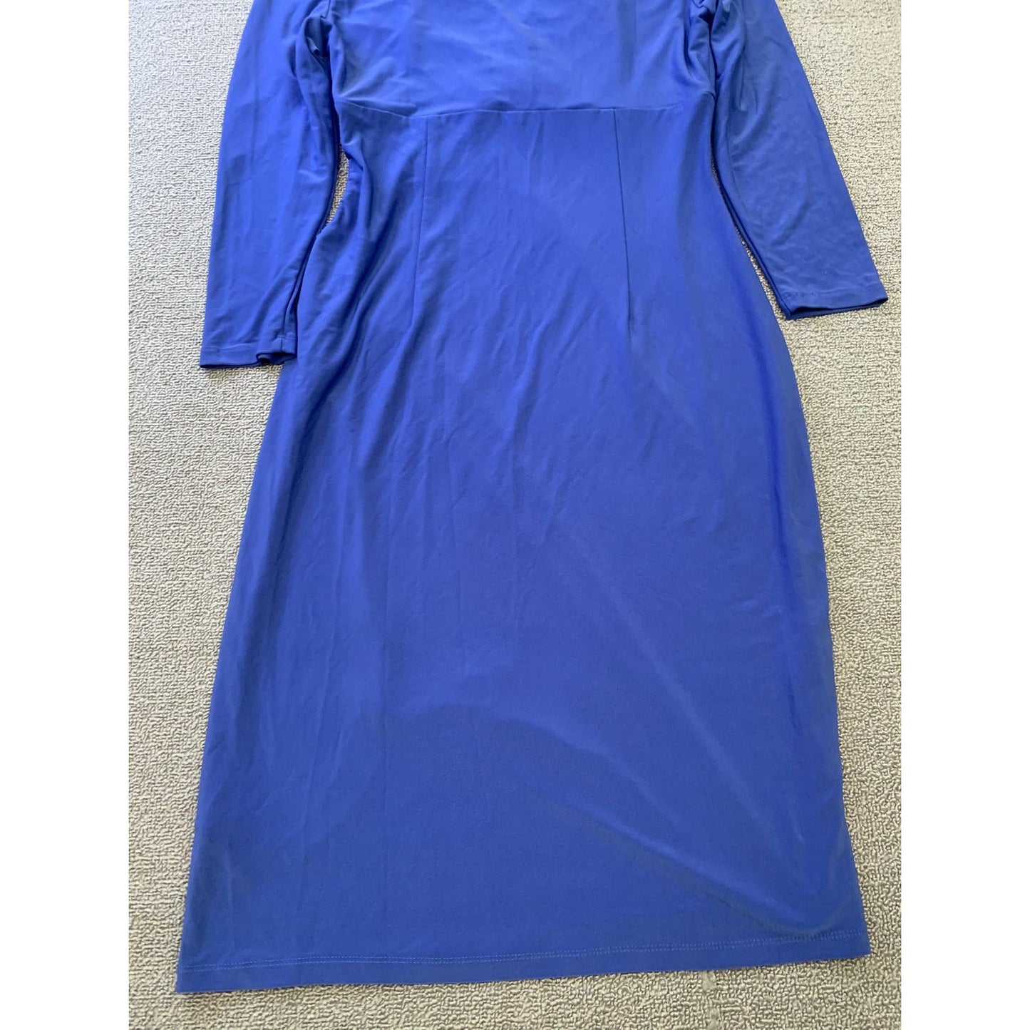 Lauren Ralph Lauren Elsie Dress Blue Size 4 Sleeve Surplice Neck Stretch