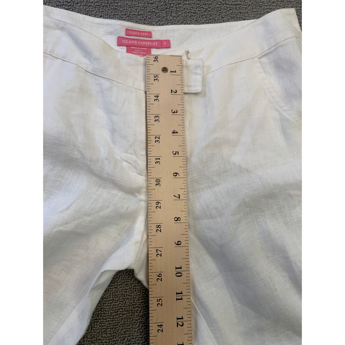 Island Company Women's 6 "Costa Pant" 100% Linen Pants