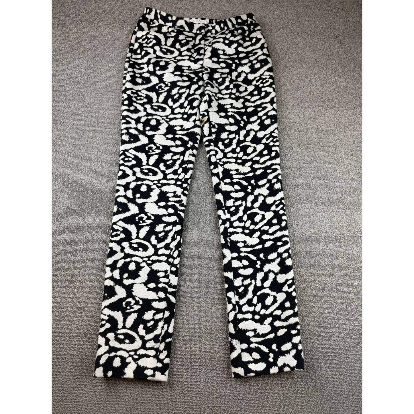 Christian Dior Women US 2 Black And White 2016 Dior Straight Leg Pants