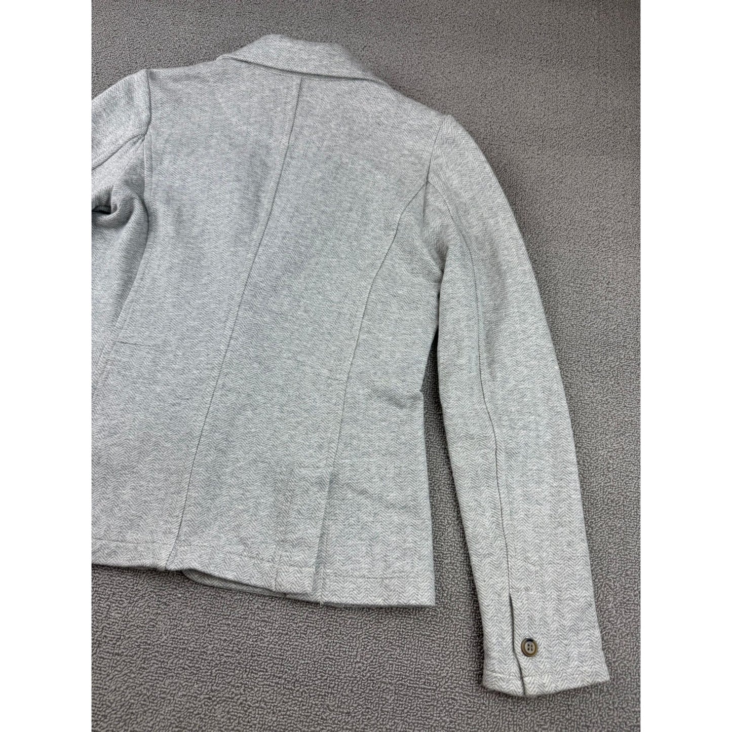 Ecru Women Small Gray Knit Blazer Light Weight Minimalist