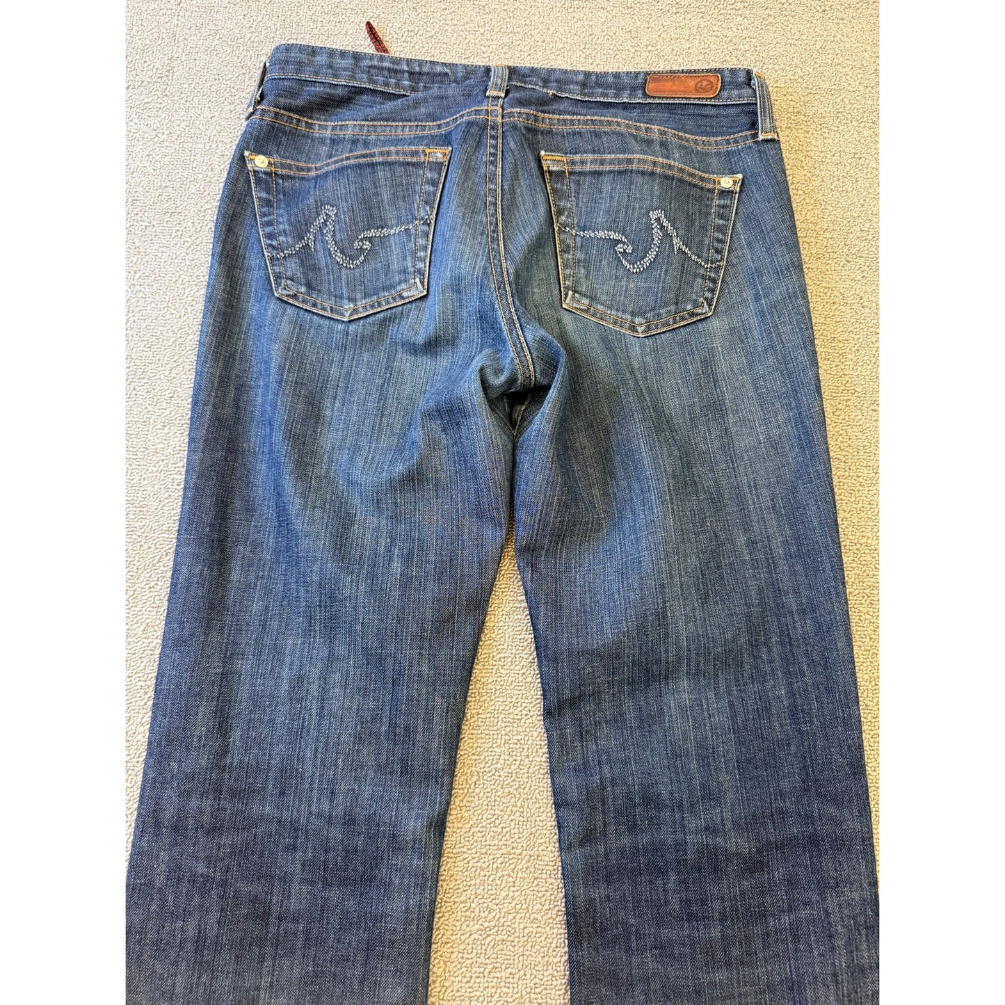 AG Adriano Goldschmied Size 29R Women's Dark Blue Wash Straight Denim Jeans