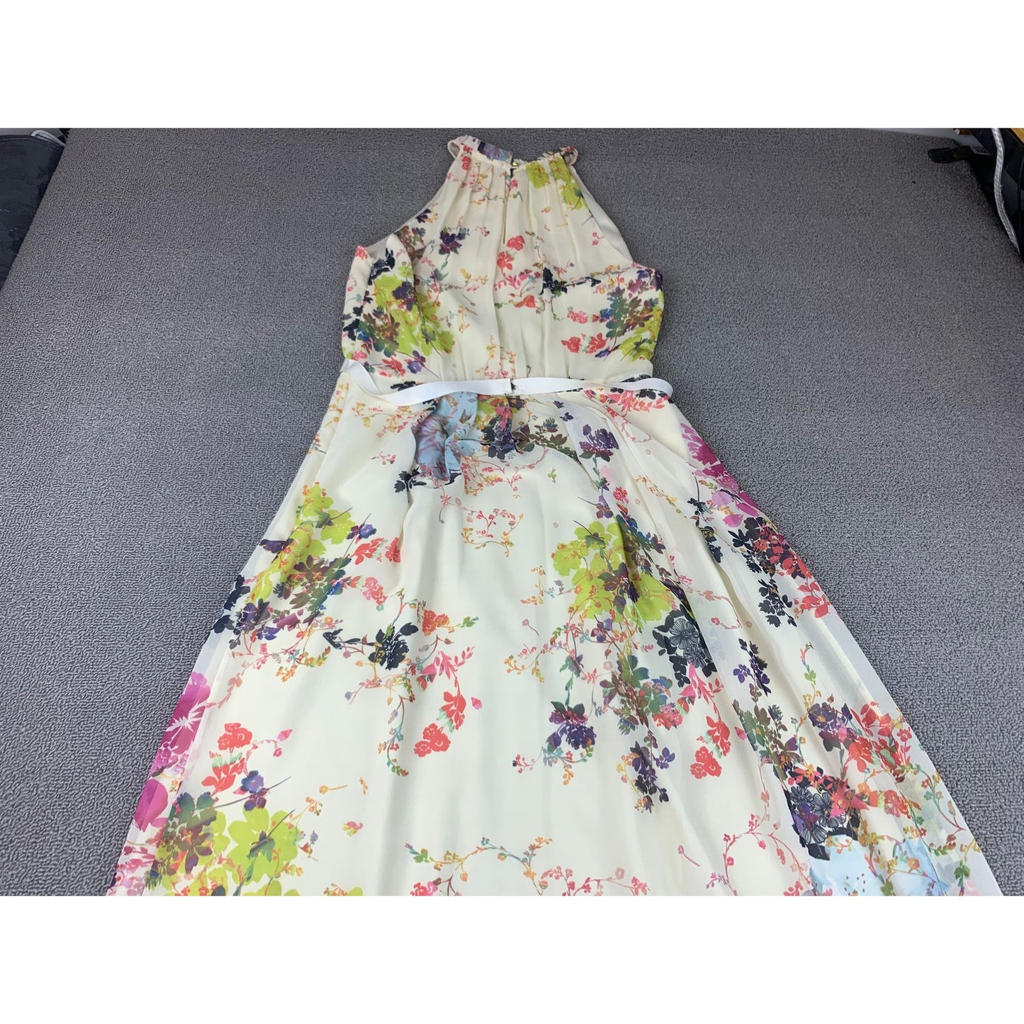 TED BAKER Cream Attavia Summer Bloom Print Maxi Size Small